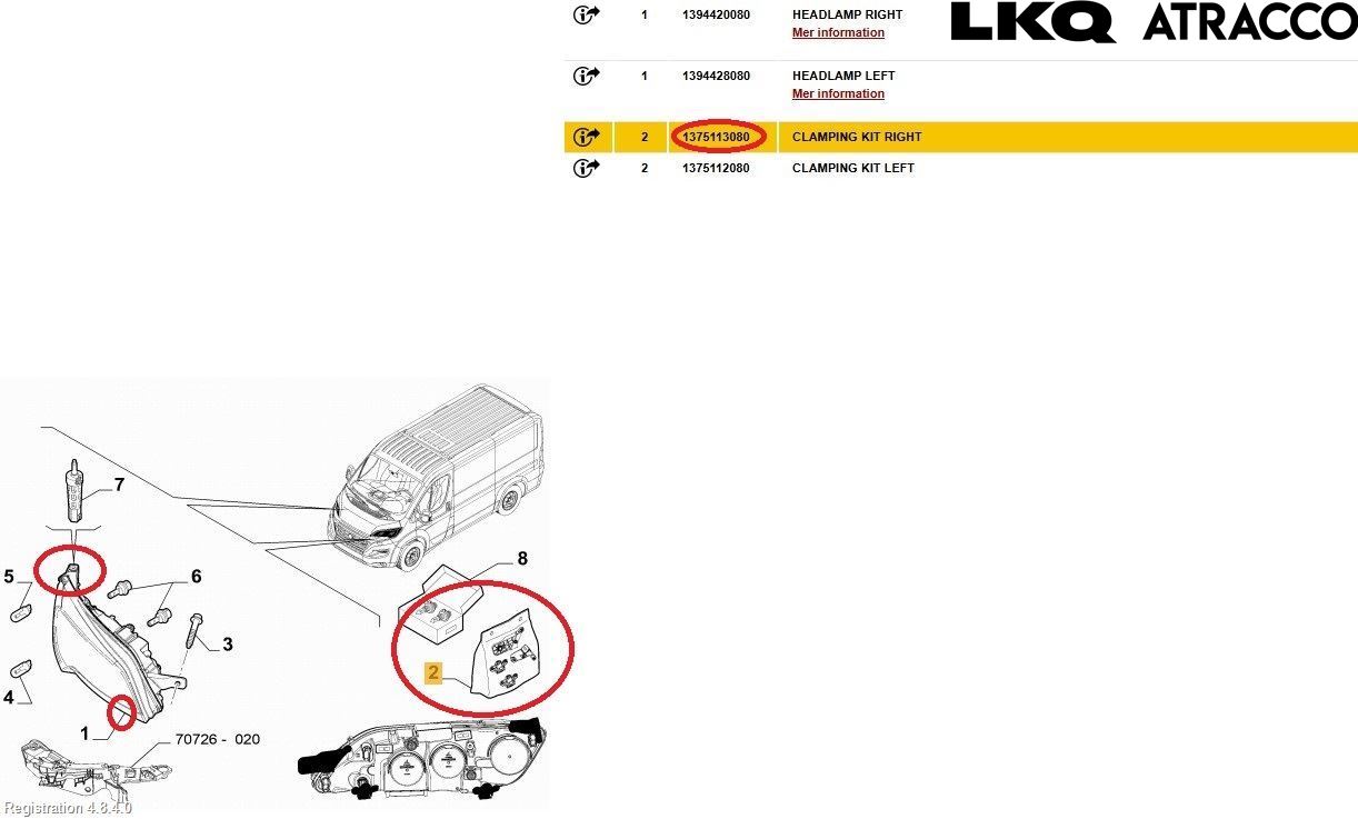 Fiat DUCATO 07-15 Frontlykt Høyre