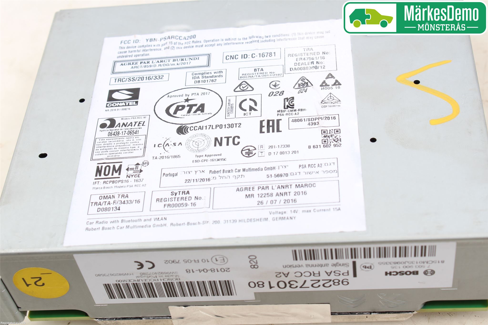 Peugeot 308 14-21 Stereo Radio