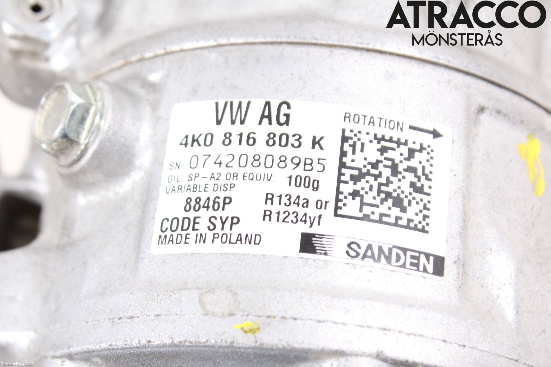 Audi A6 F2/C8 19- Varme Ac Kompressor