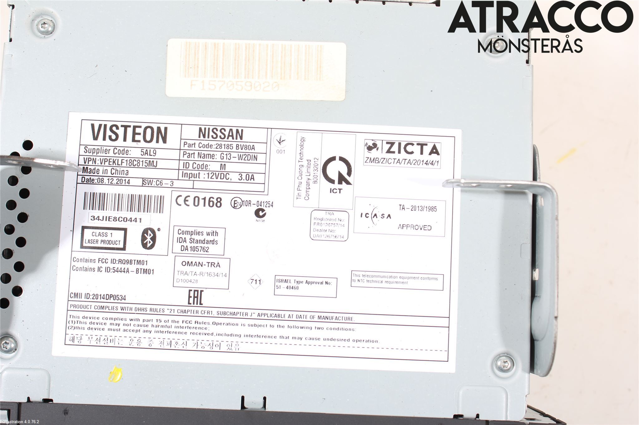 Nissan JUKE 14-19 Stereo Radio