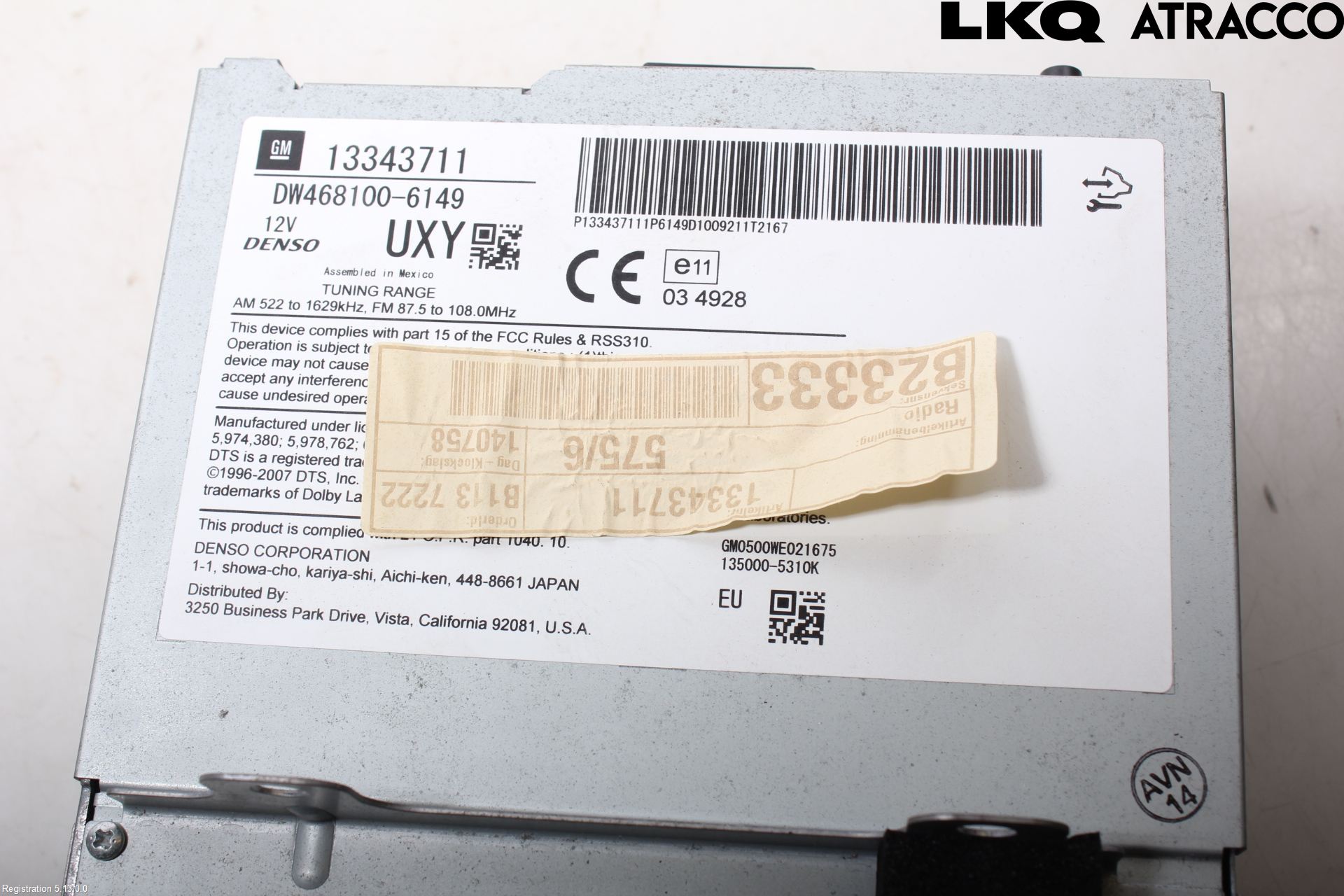 Saab 9-5 10-12 Stereo Radio Med Cd