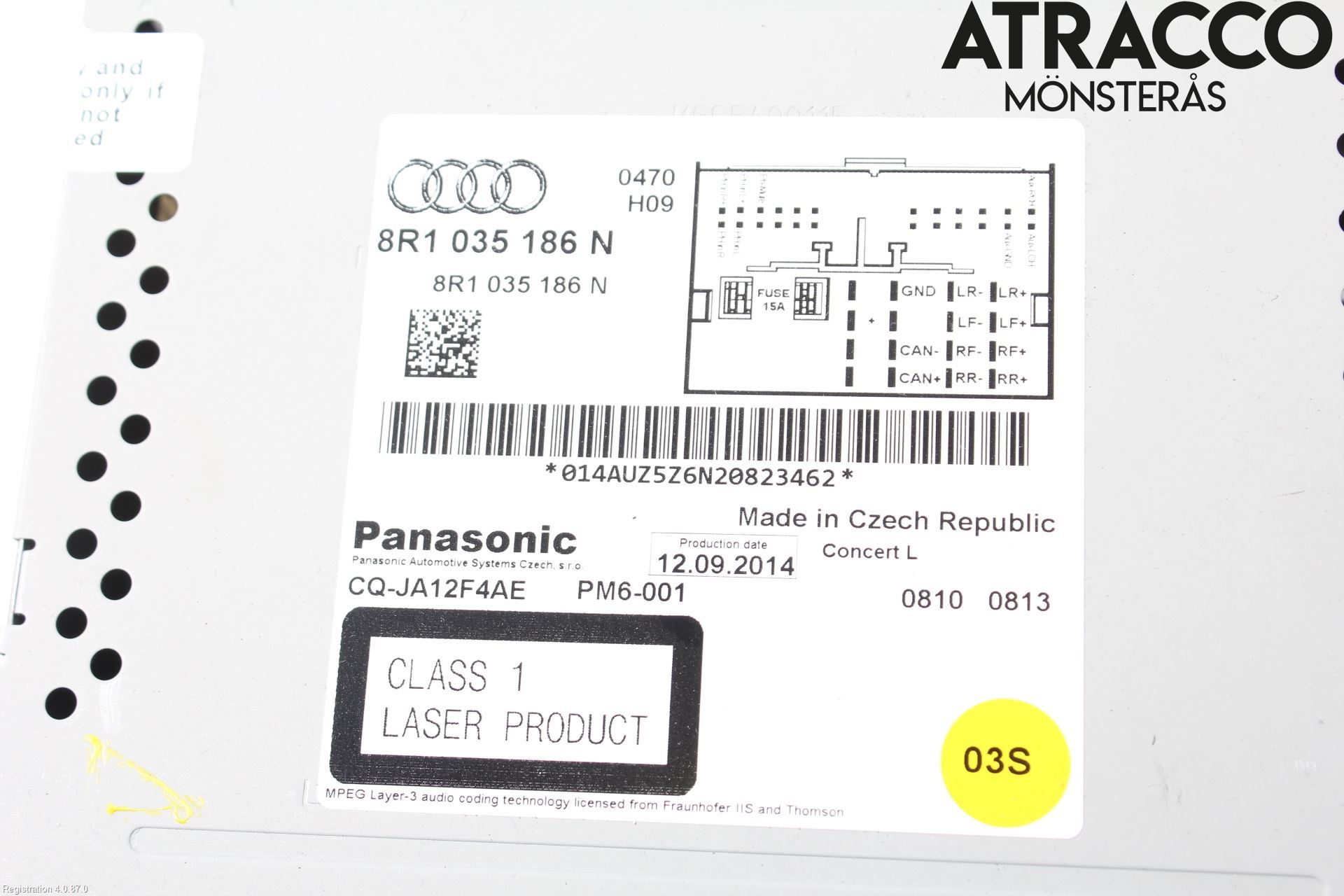 Audi A4 12-15 Stereo Radio