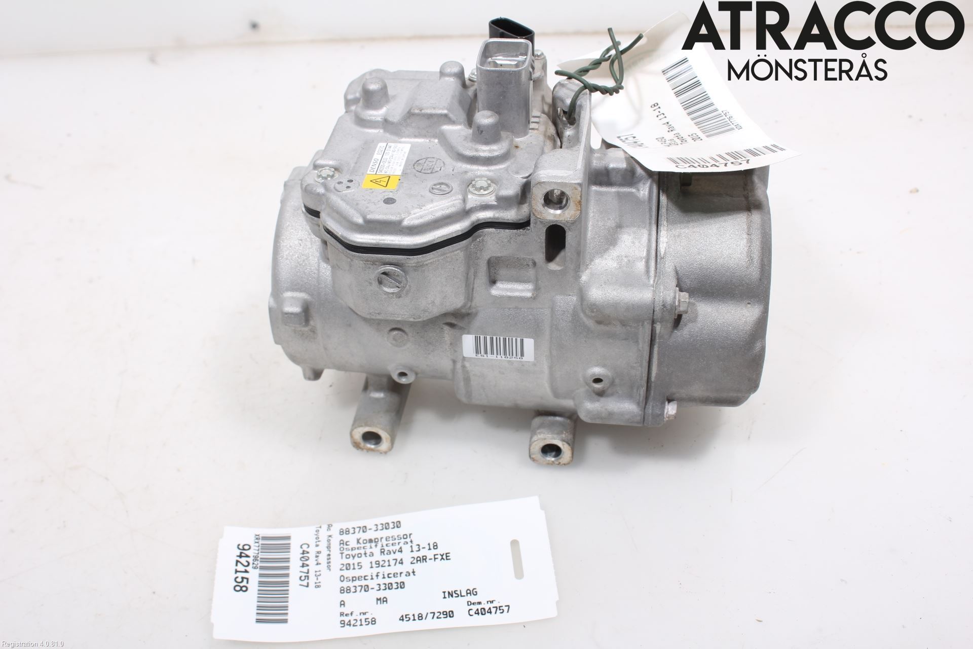 Toyota RAV4 13-18 Varme Ac Kompressor