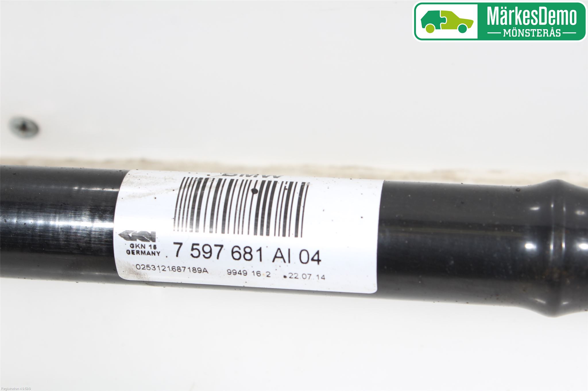 BMW 3 GT F34 13-19 Drivaksel Bak Kompl Venstre