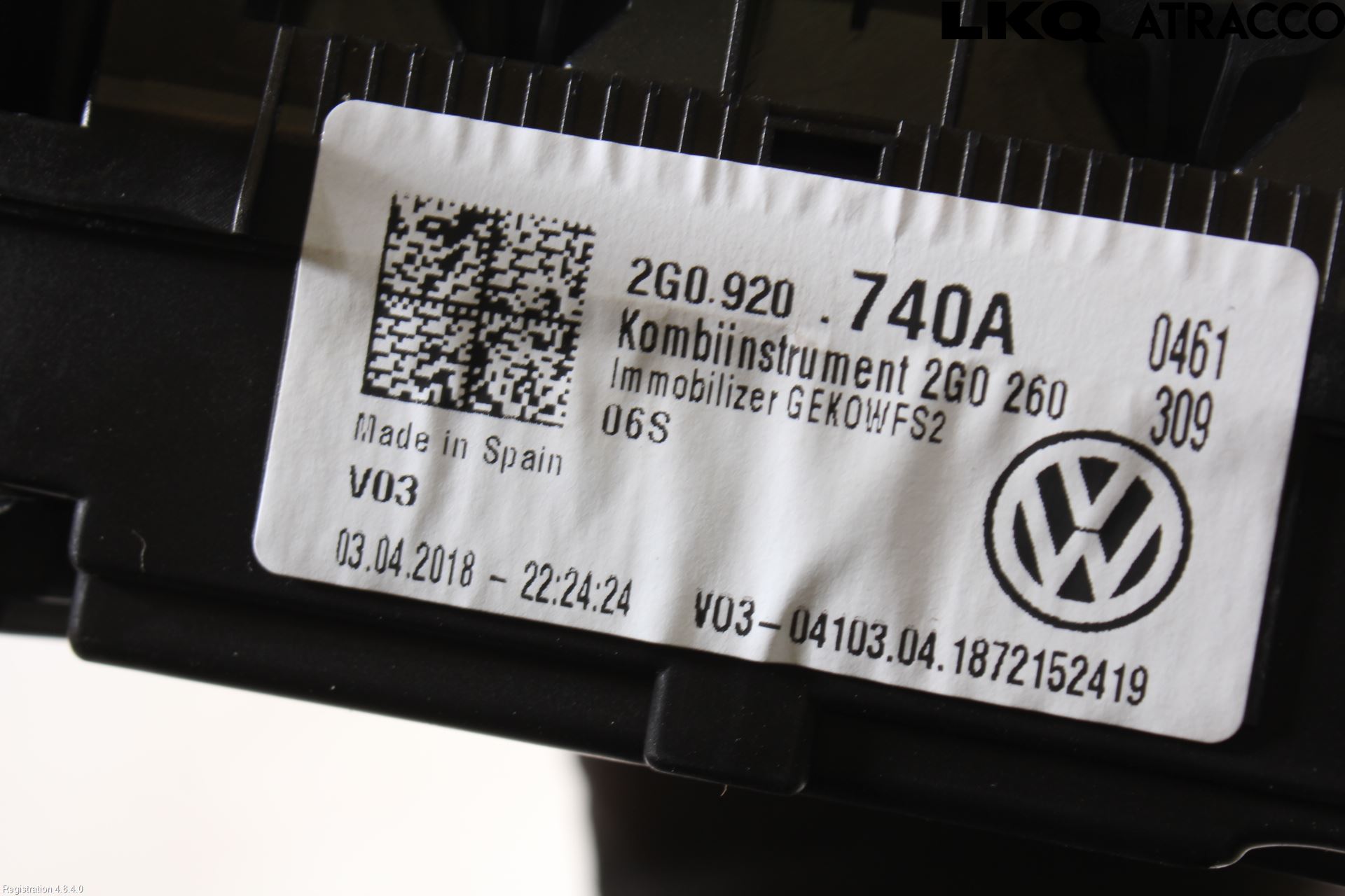 Volkswagen VW POLO VI 18->> Instr Kombinert