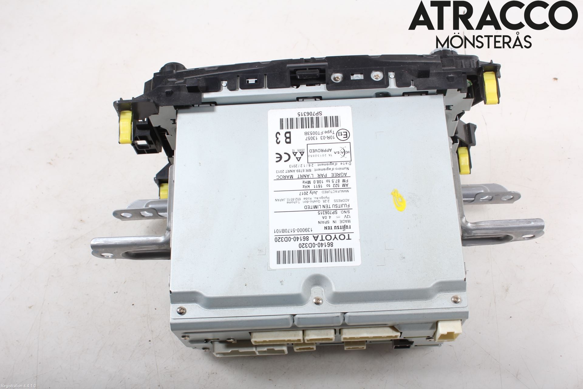 Toyota YARIS XP130 15-20 Stereo Radio Med Cd