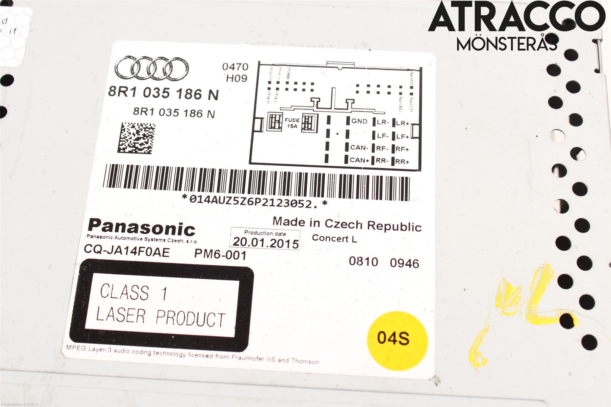 Audi A5 07-16 Stereo Radio Med Cd