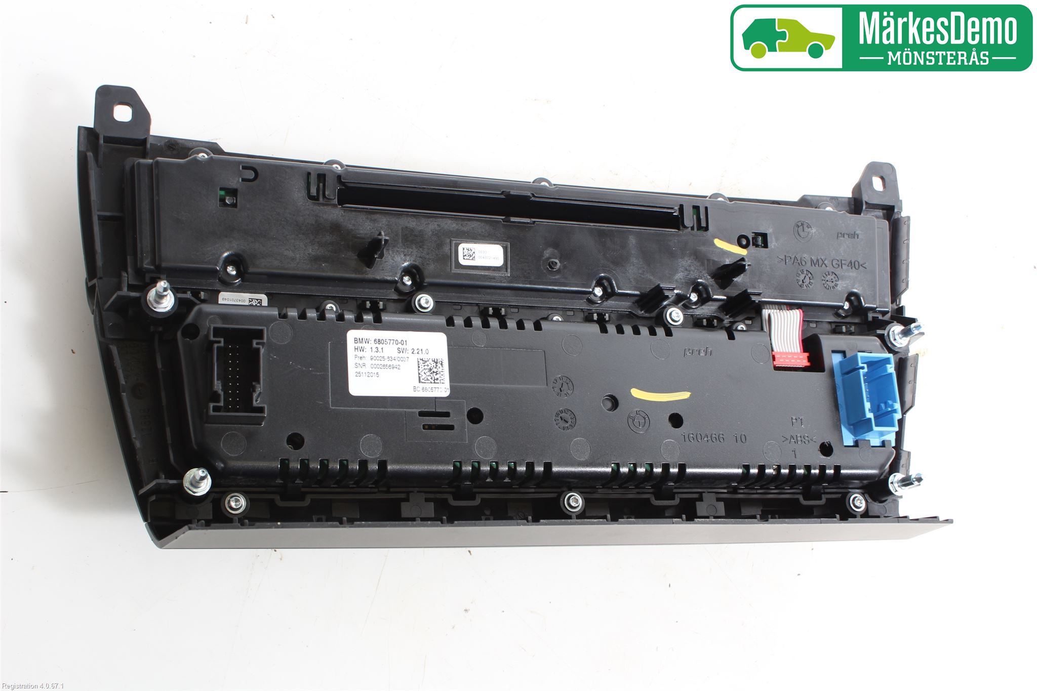 BMW 5 F10/F11/F18 09-17 Varme Ac Betjening-Display