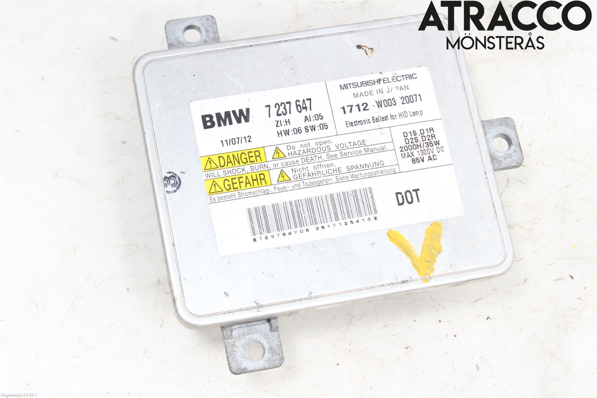 BMW 5 F10/F11/F18 09-17 Styreenhet Xenon