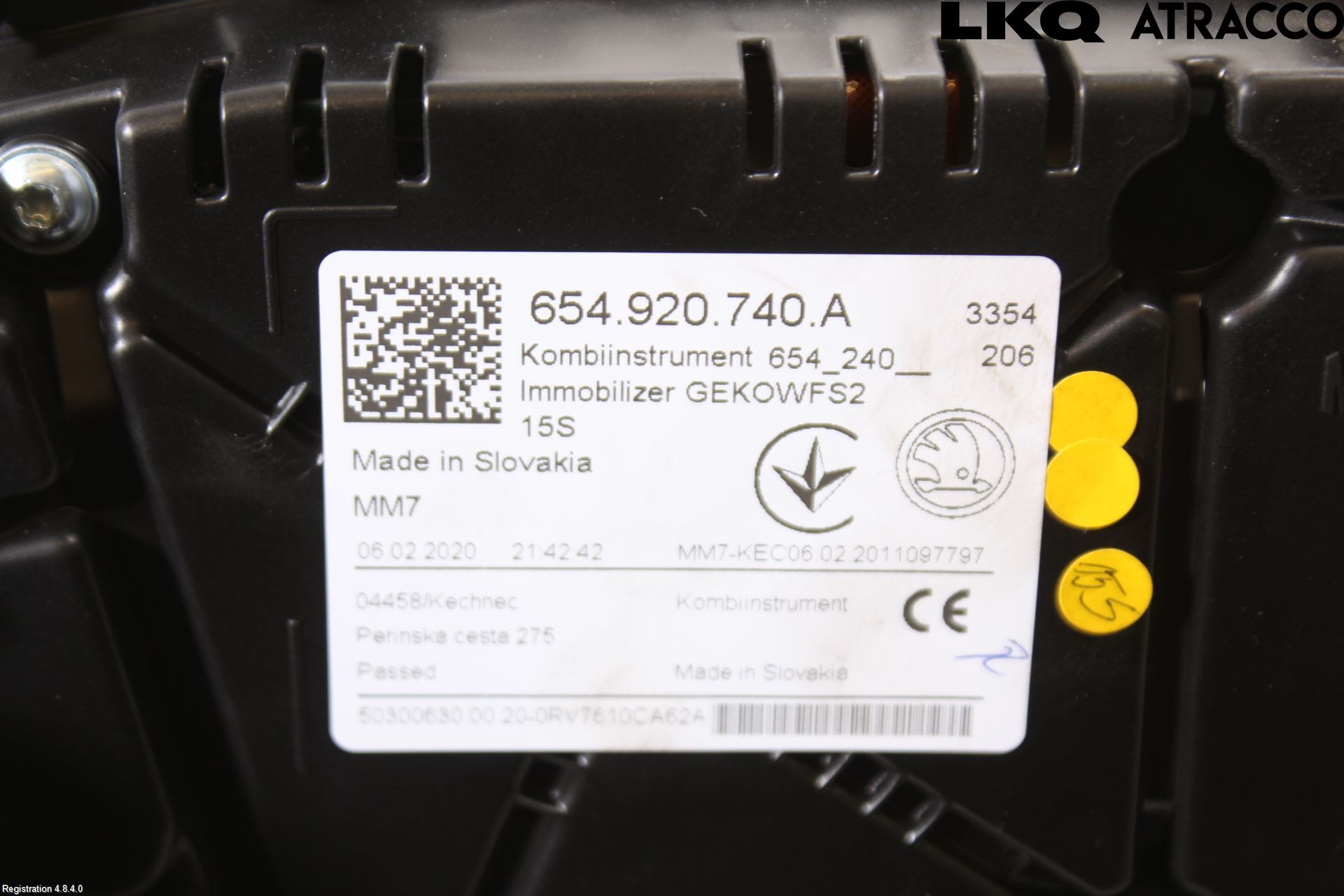 Skoda KAMIQ 20- Instr Kombinert