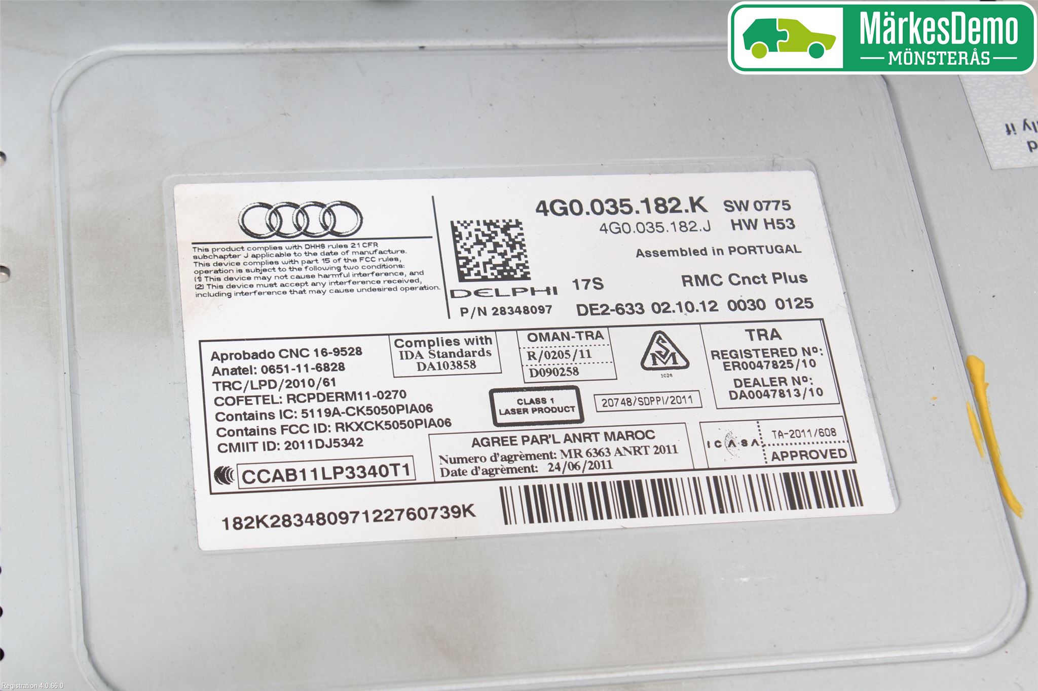 Audi A6/S6 4G 11-18 Stereo Radio