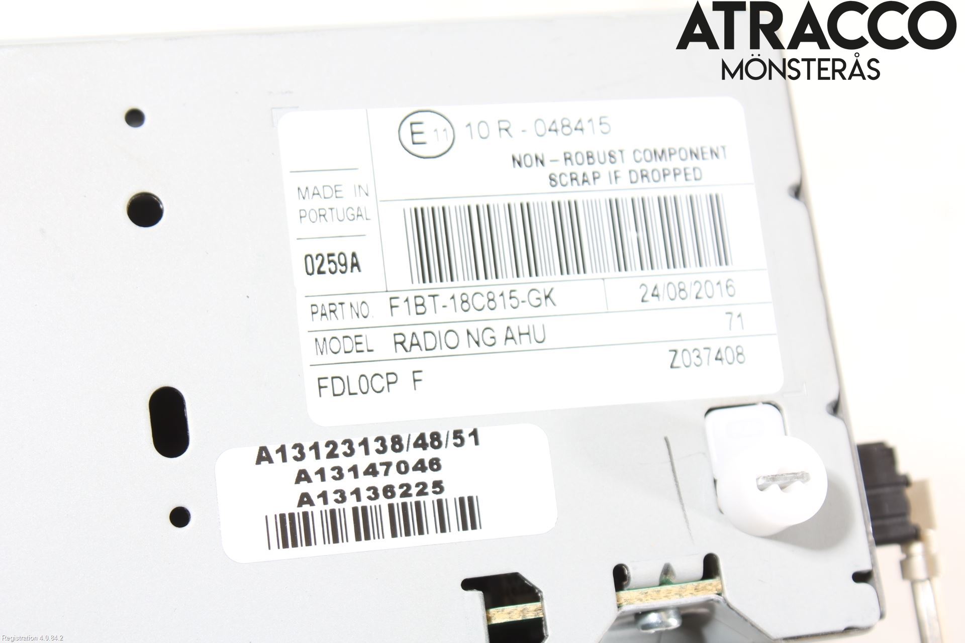 Ford TRANSIT/TOURNEO COURIER 13-23 Stereo Radio