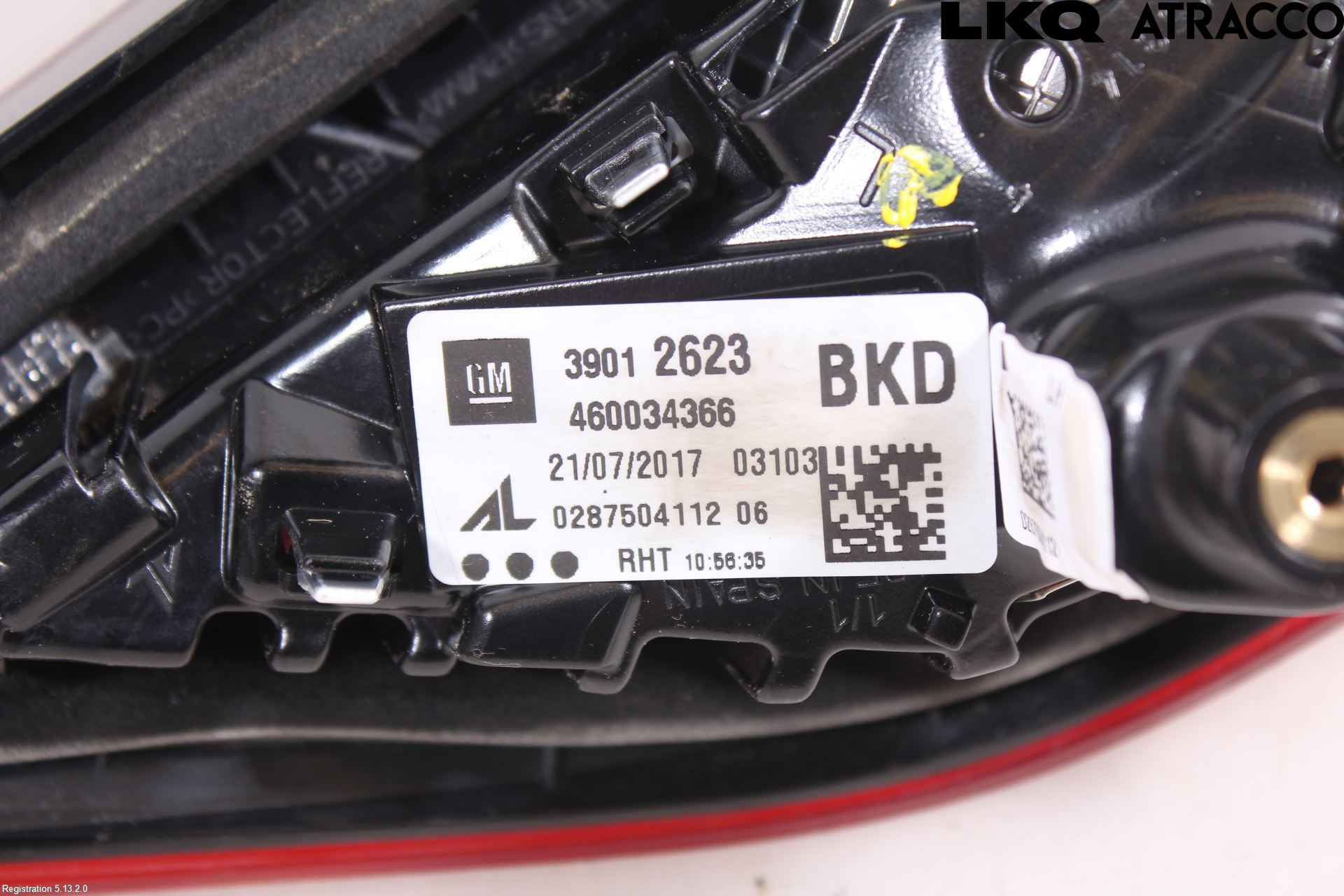 Opel CORSA E 15-19 Baklykt Venstre  På Luke(Indre