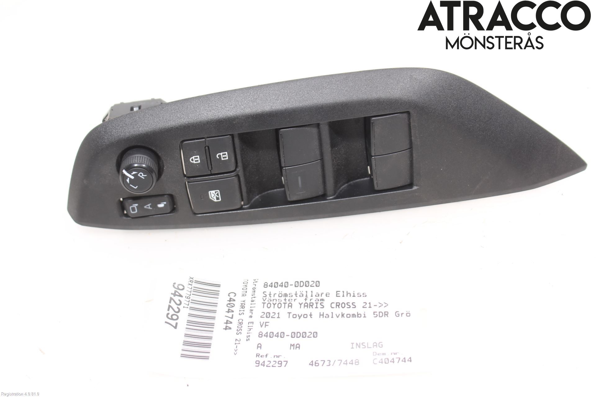 Toyota YARIS CROSS XP21 21- Bryter Vindusheis