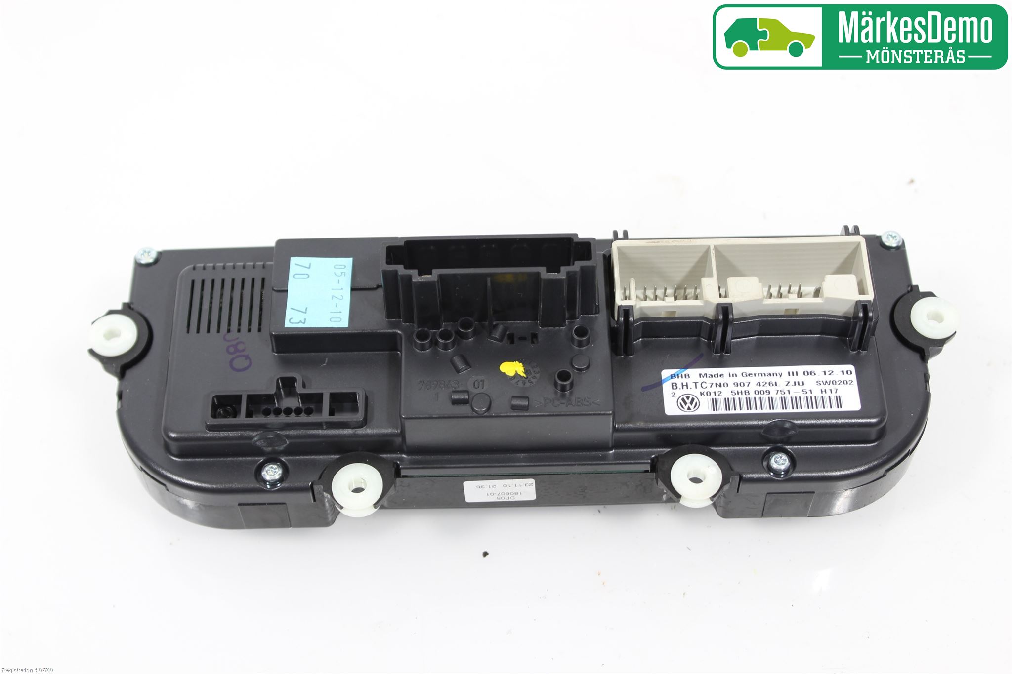 Volkswagen VW GOLF VI 09-13 Varme Ac Betjening-Display