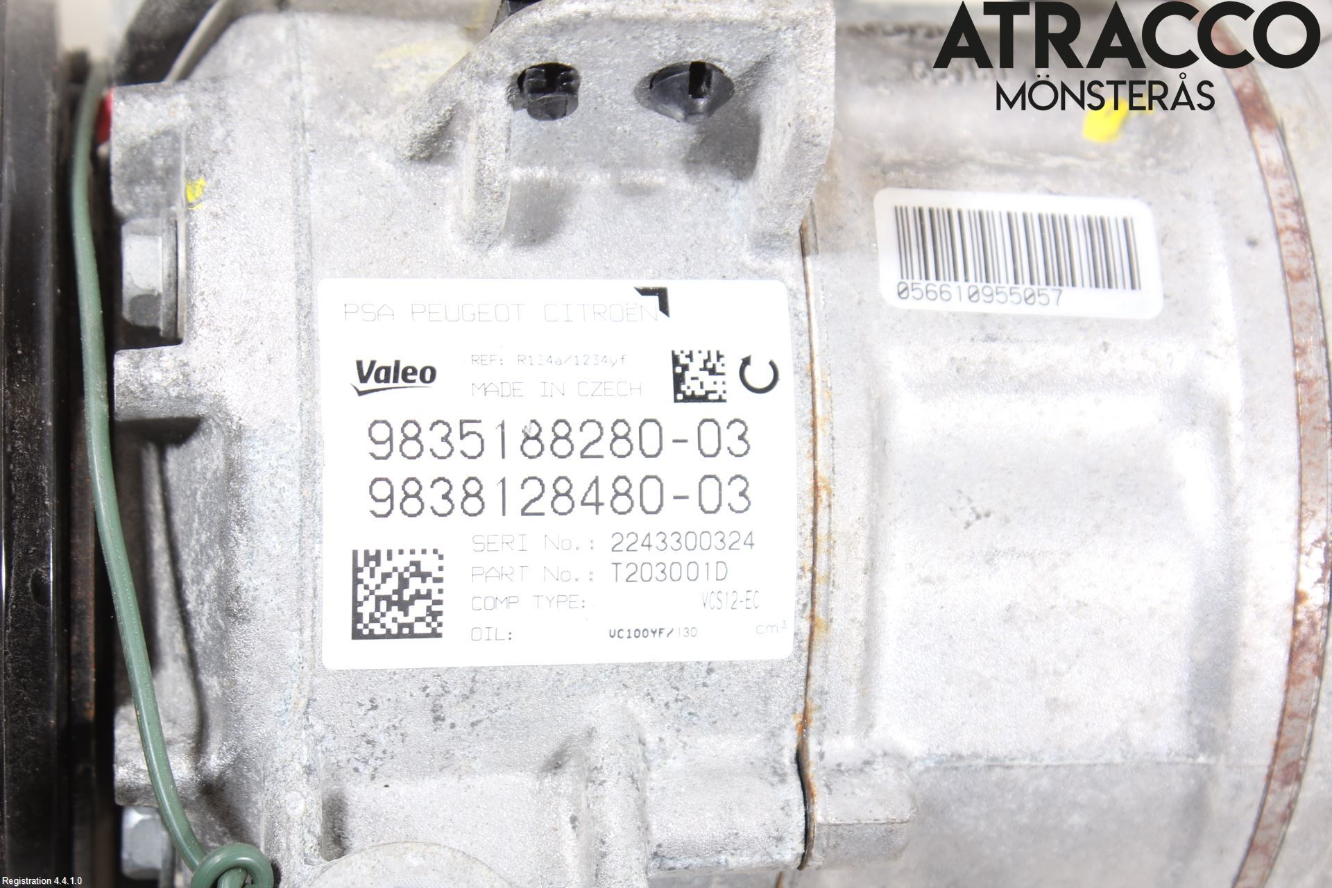 Peugeot 3008 17-24 Varme Ac Kompressor