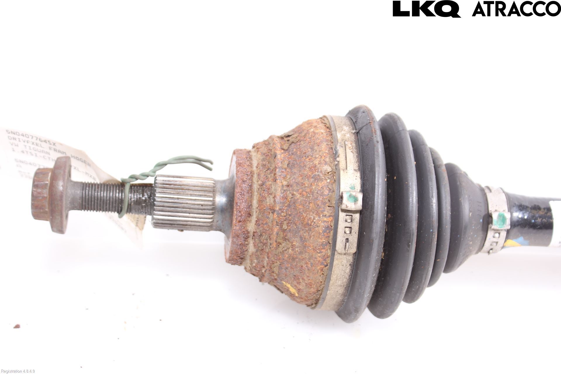 Volkswagen VW TIGUAN 07-16 Drivaksel Foran Kompl Høyre