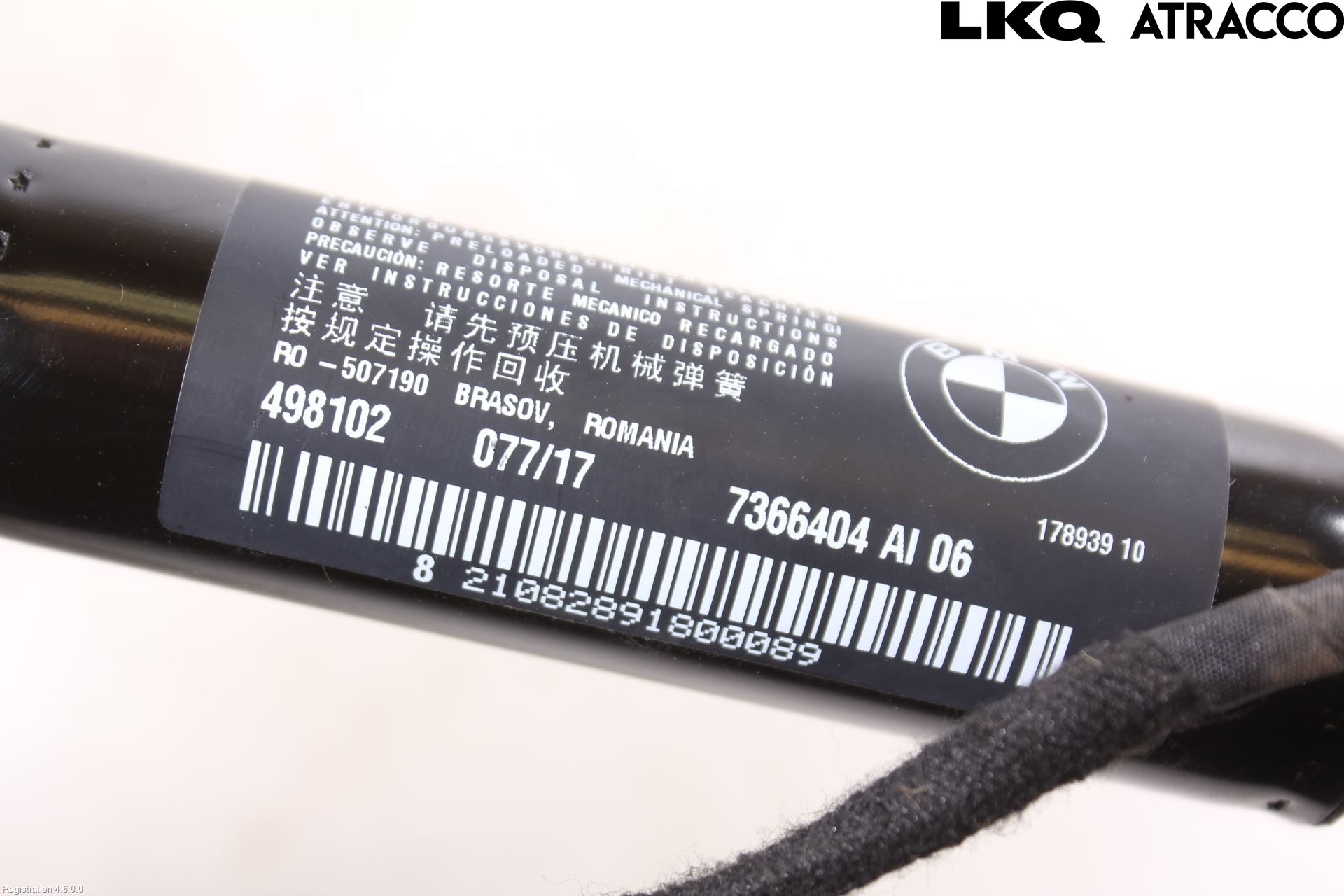 BMW 5 G30/G31/F90 17-23 Bakluke Demper-Gassfjær