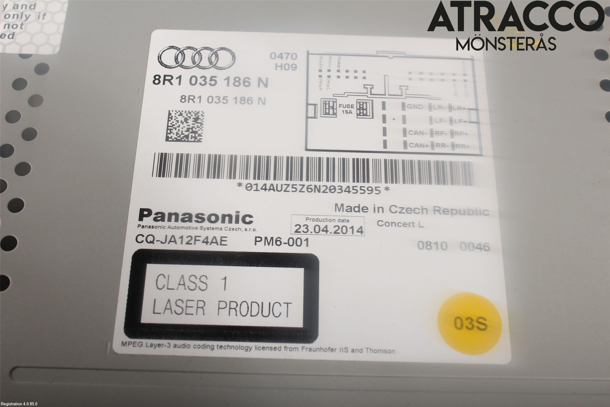 Audi Q5 09-16 Stereo Radio Med Cd