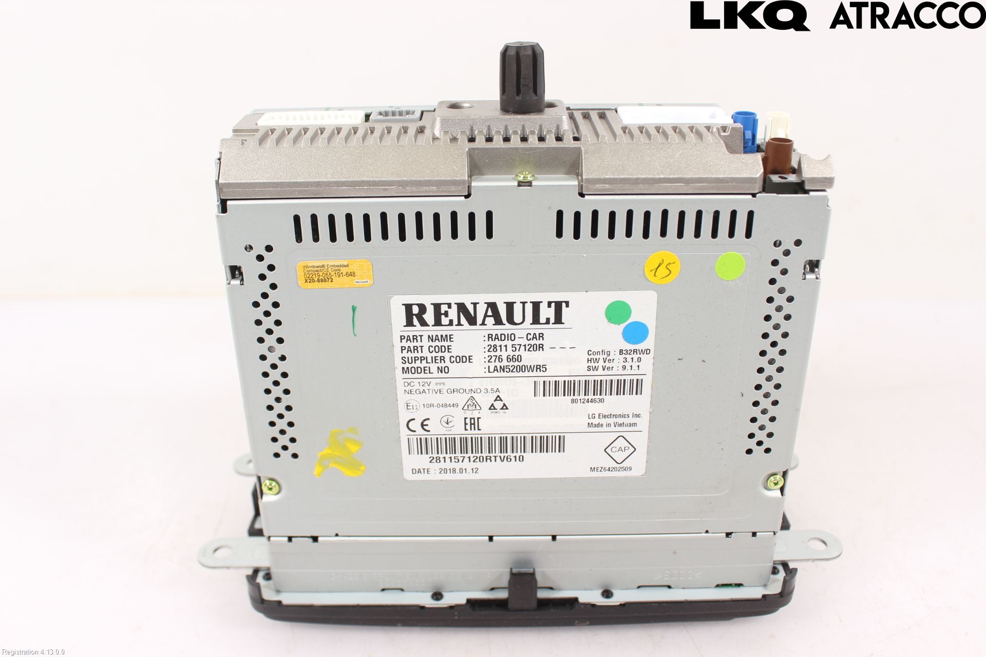 Renault CAPTUR 13-19 Stereo Radio Med Cd