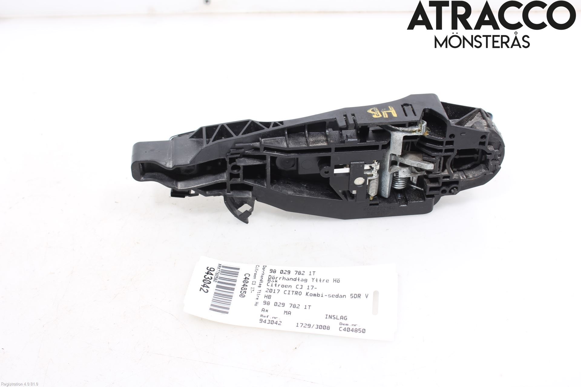 Citroen C3 AIRCROSS 18-23 Dørhandtak Ytre Høyre