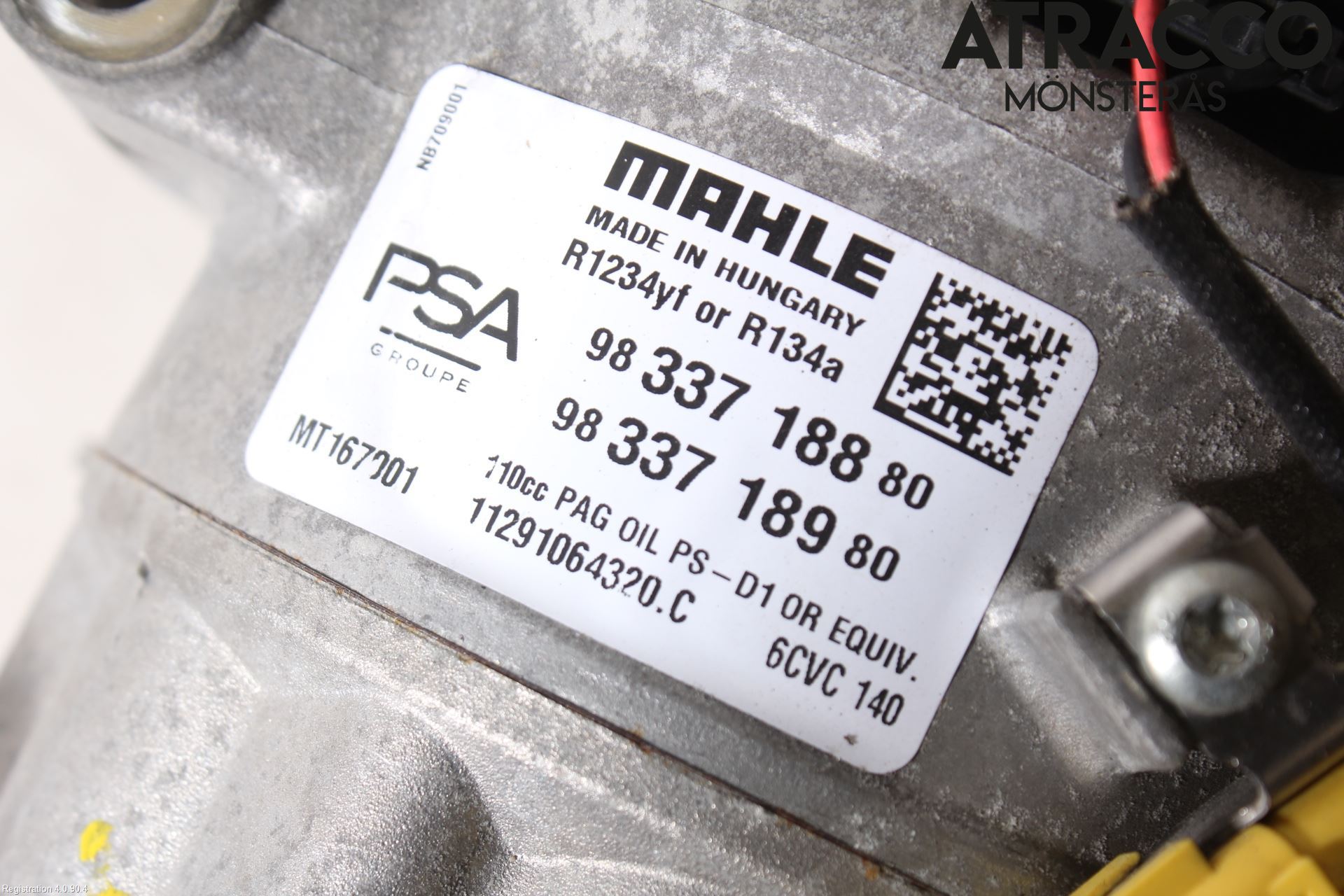 Peugeot 308/E-308 21- Varme Ac Kompressor