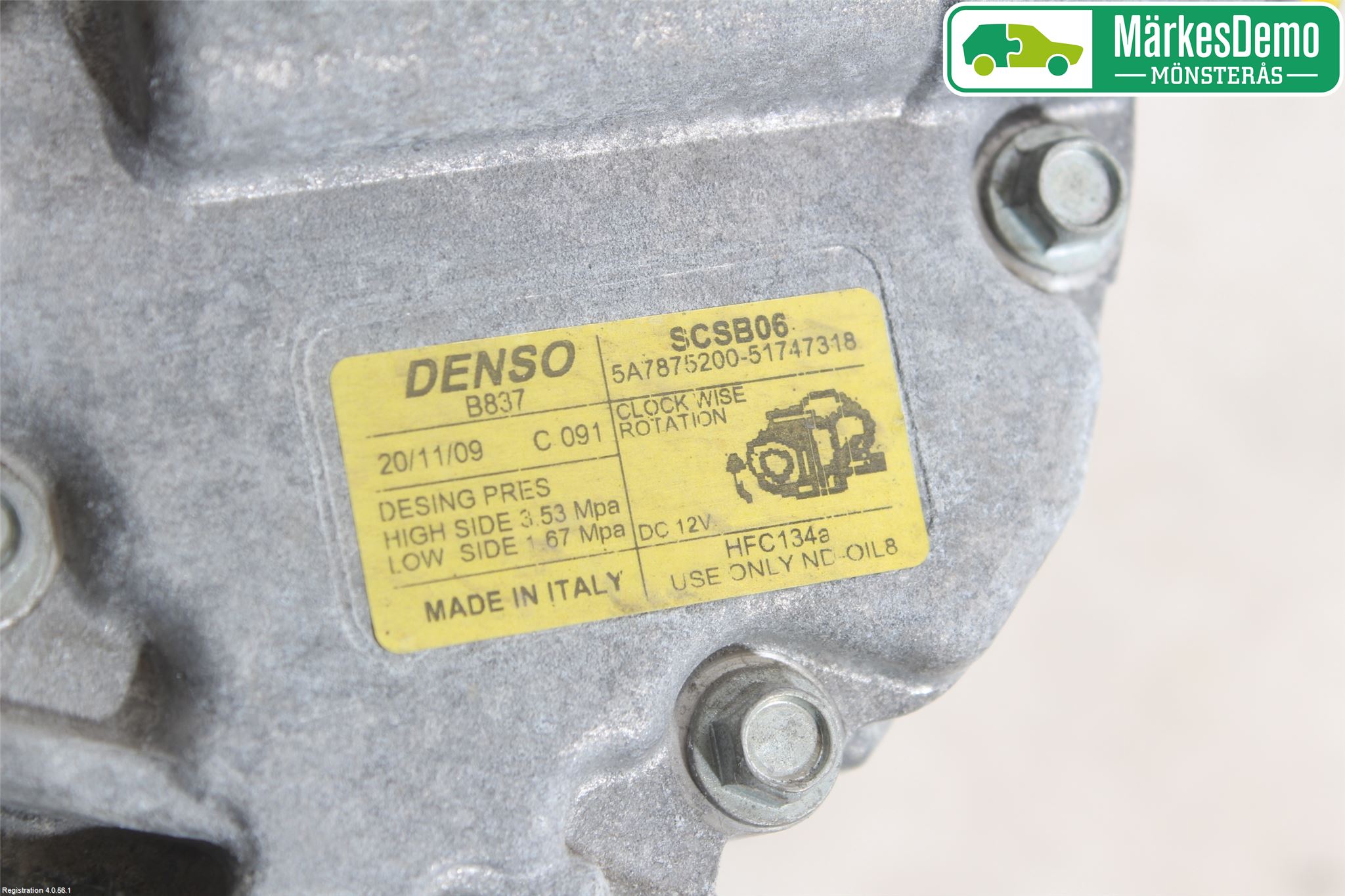 Ford KA 09-16 Varme Ac Kompressor