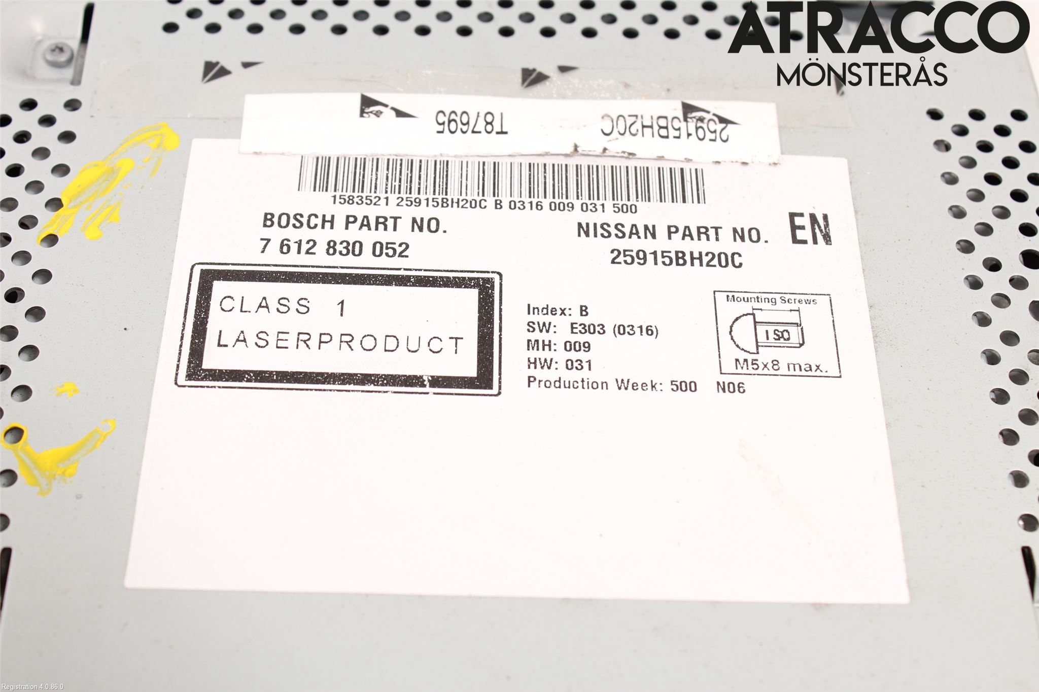Nissan QASHQAI 10-14 Stereo Radio Med Cd
