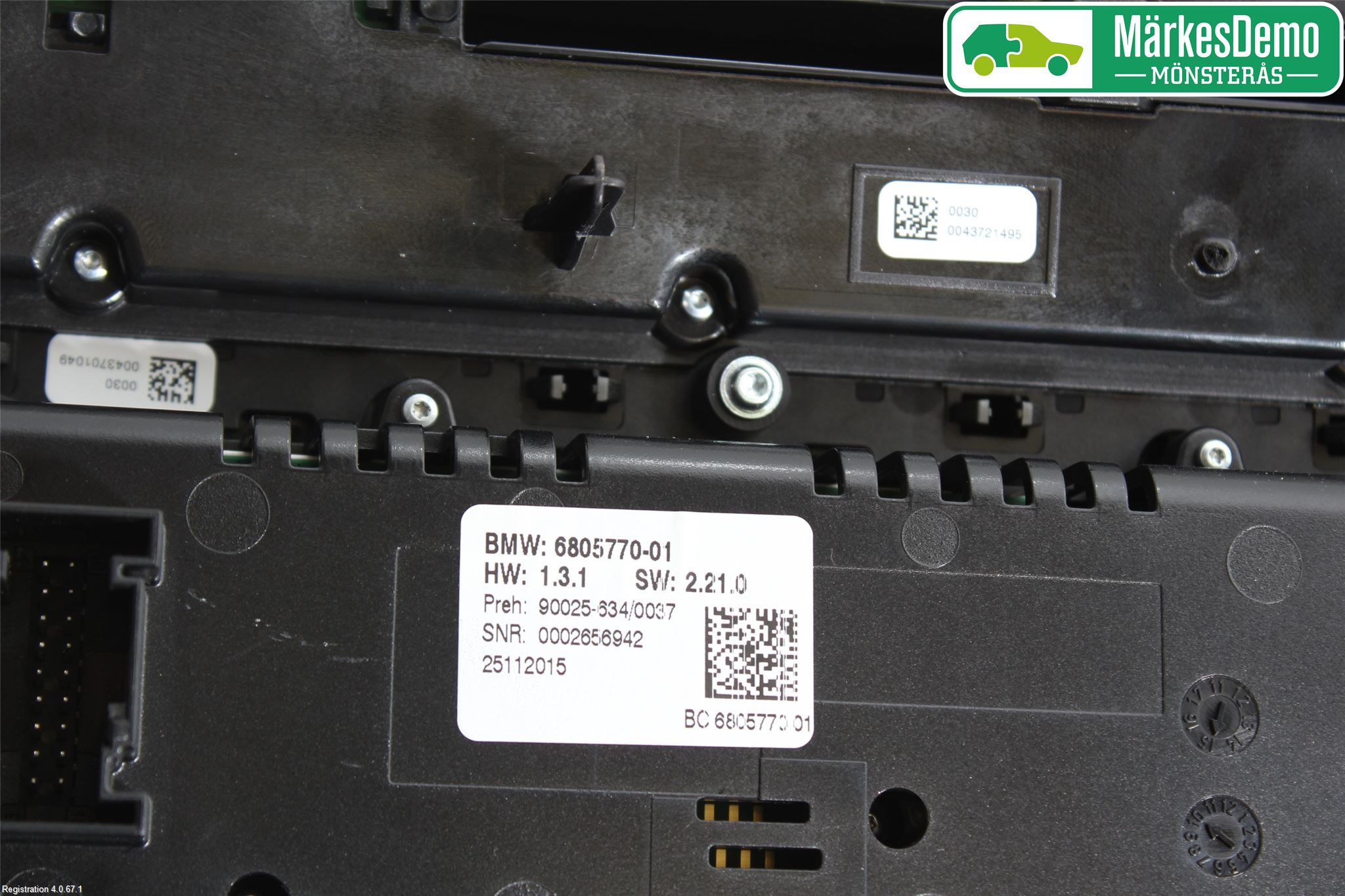 BMW 5 F10/F11/F18 09-17 Varme Ac Betjening-Display
