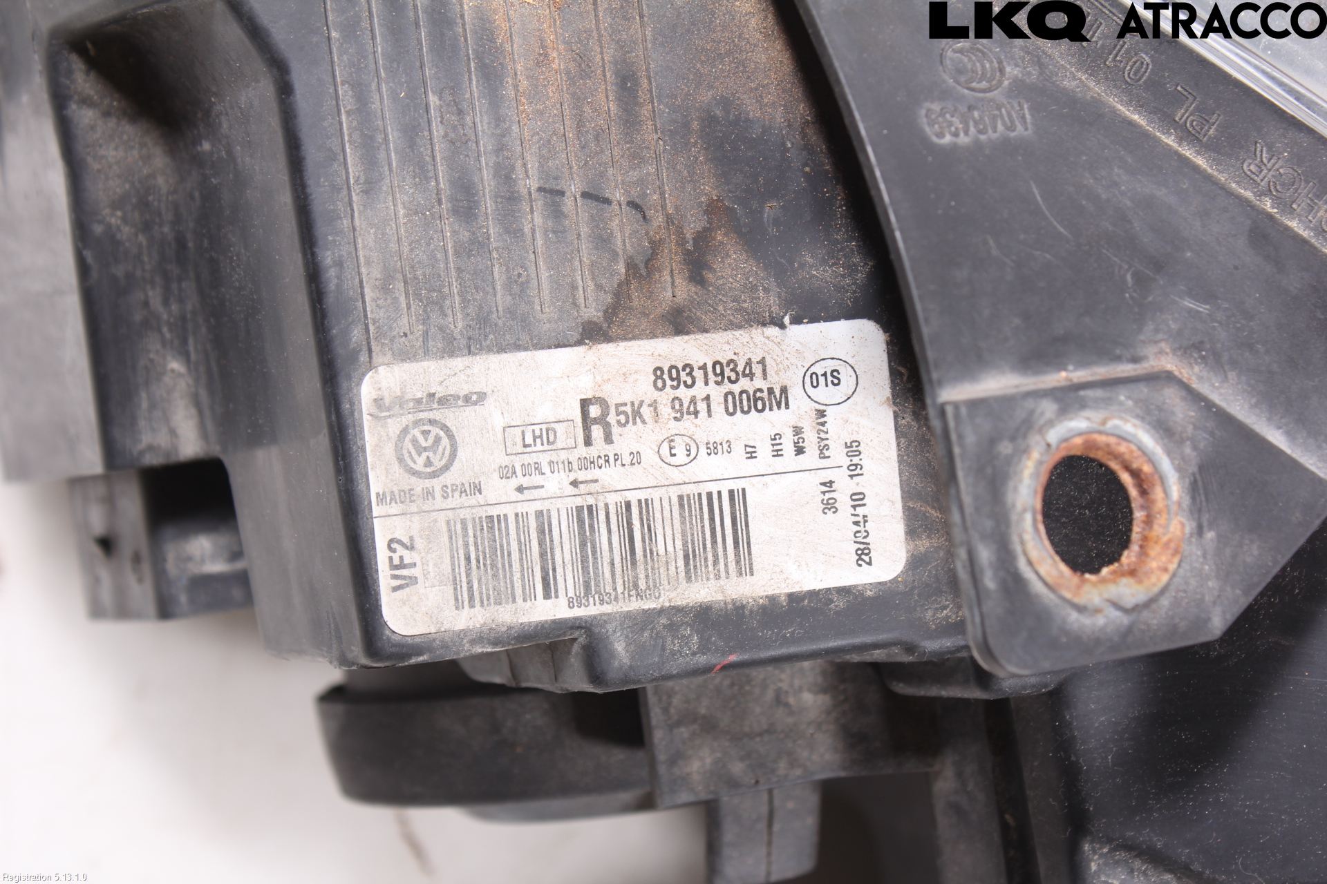 Volkswagen VW GOLF VI 09-13 Frontlykt Høyre