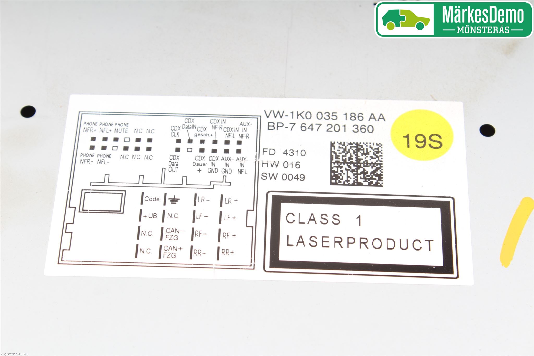 Volkswagen VW GOLF VI 09-13 Stereo Radio