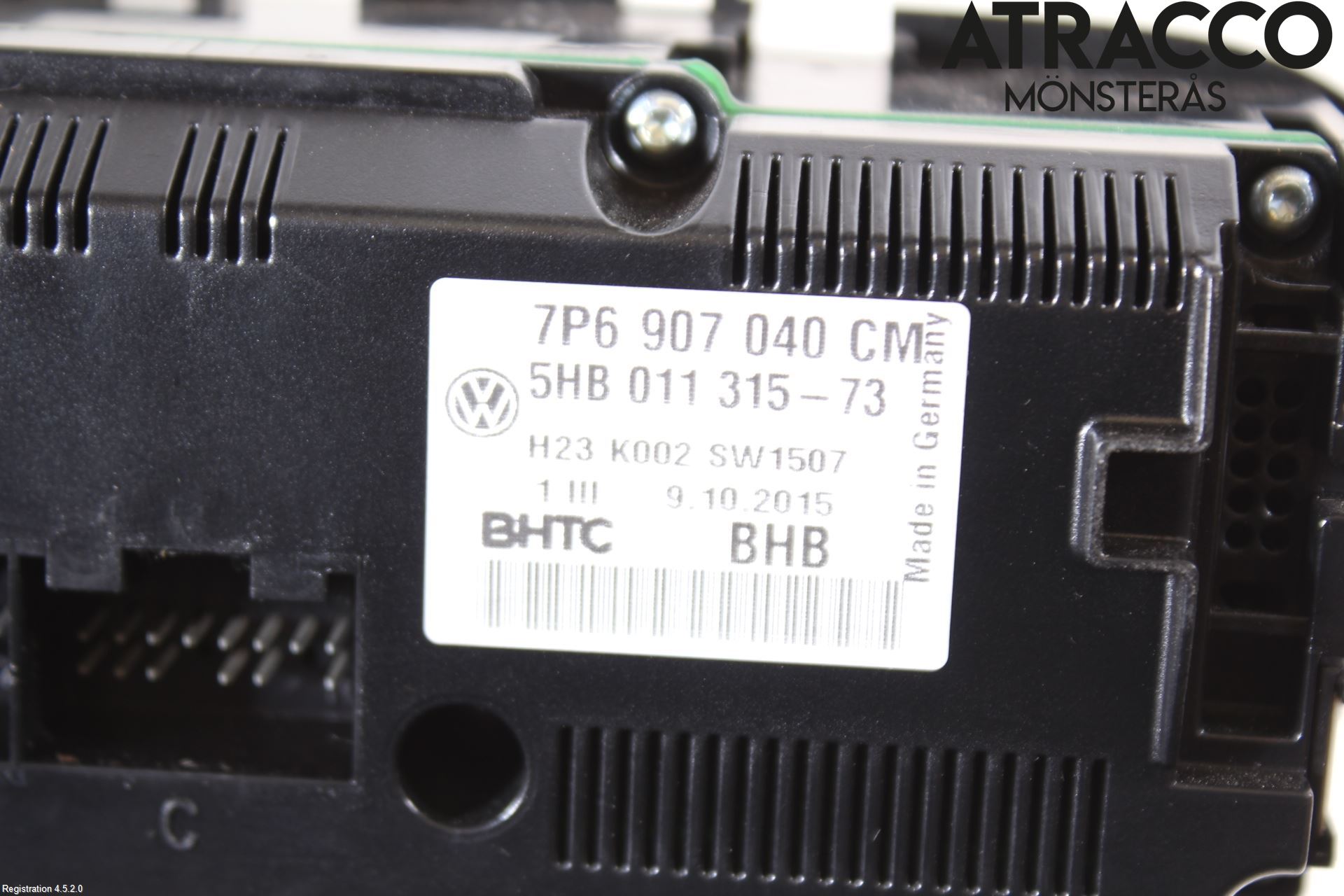 Volkswagen VW TOUAREG 7P 11-18 Varme Ac Betjening-Display