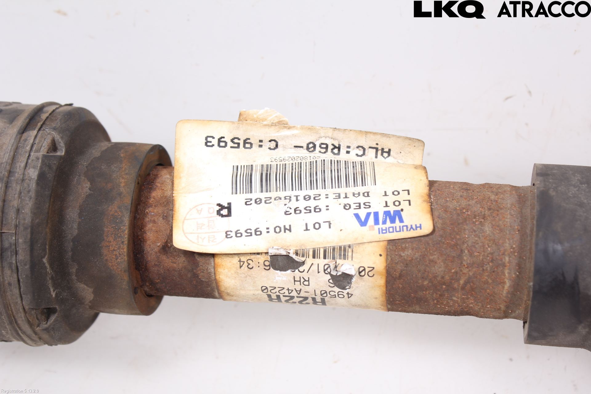 Kia CARENS III 13-19 Drivaksel Foran Kompl Høyre
