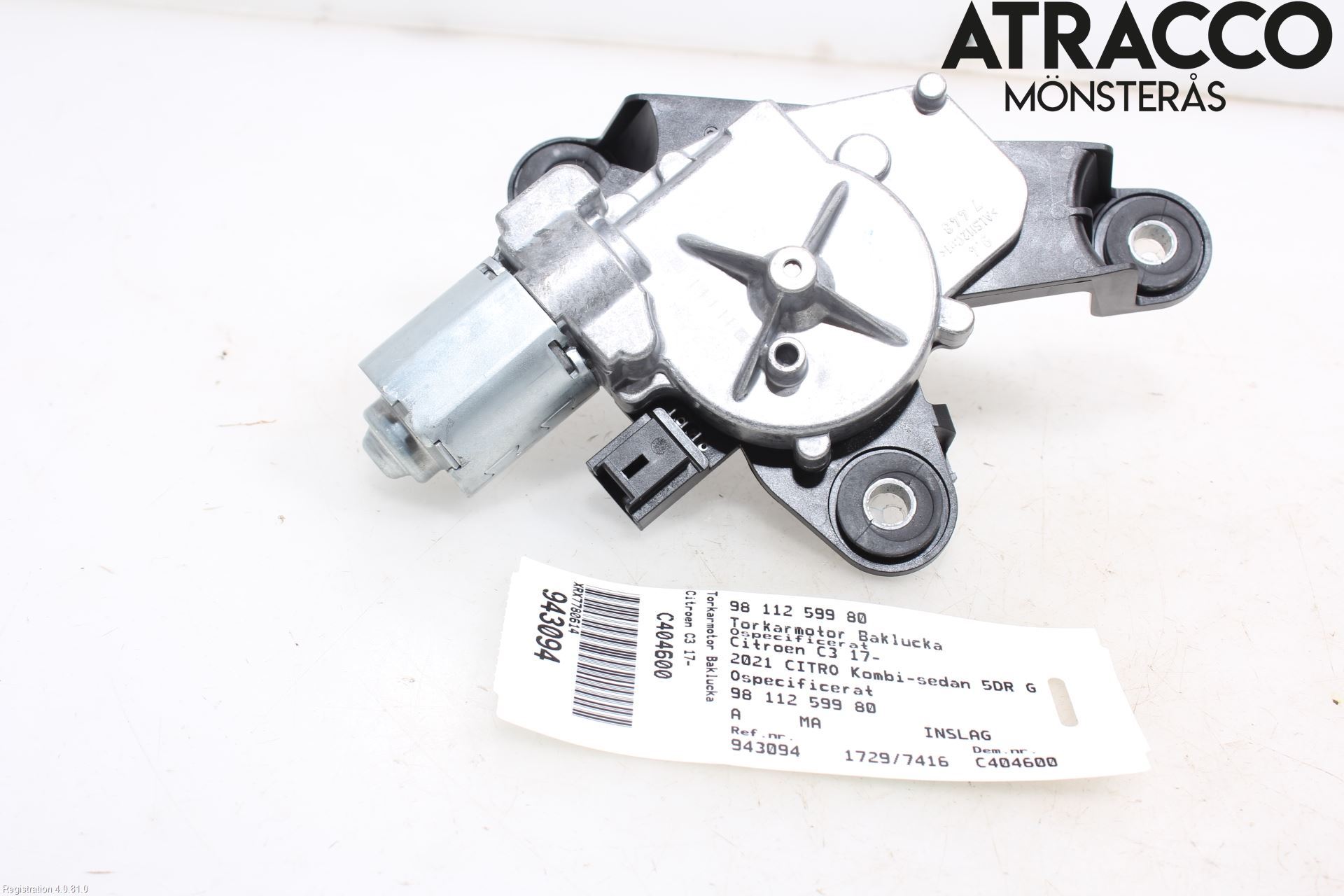 Citroen COTROEN C3 17-24 Viskermotor Bakluke