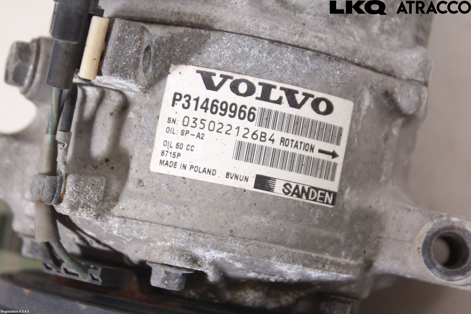 Volvo V90 17->> Varme Ac Kompressor
