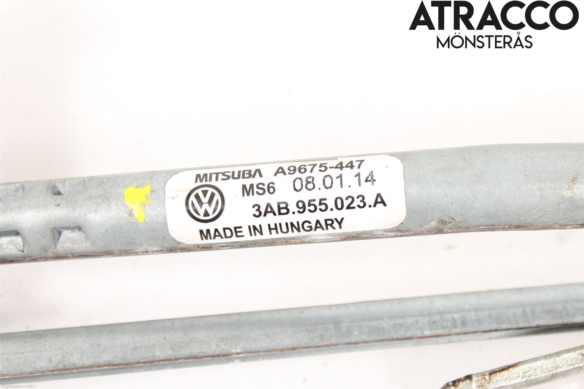 Volkswagen VW PASSAT 11-14 Viskeroverføring Frontrute