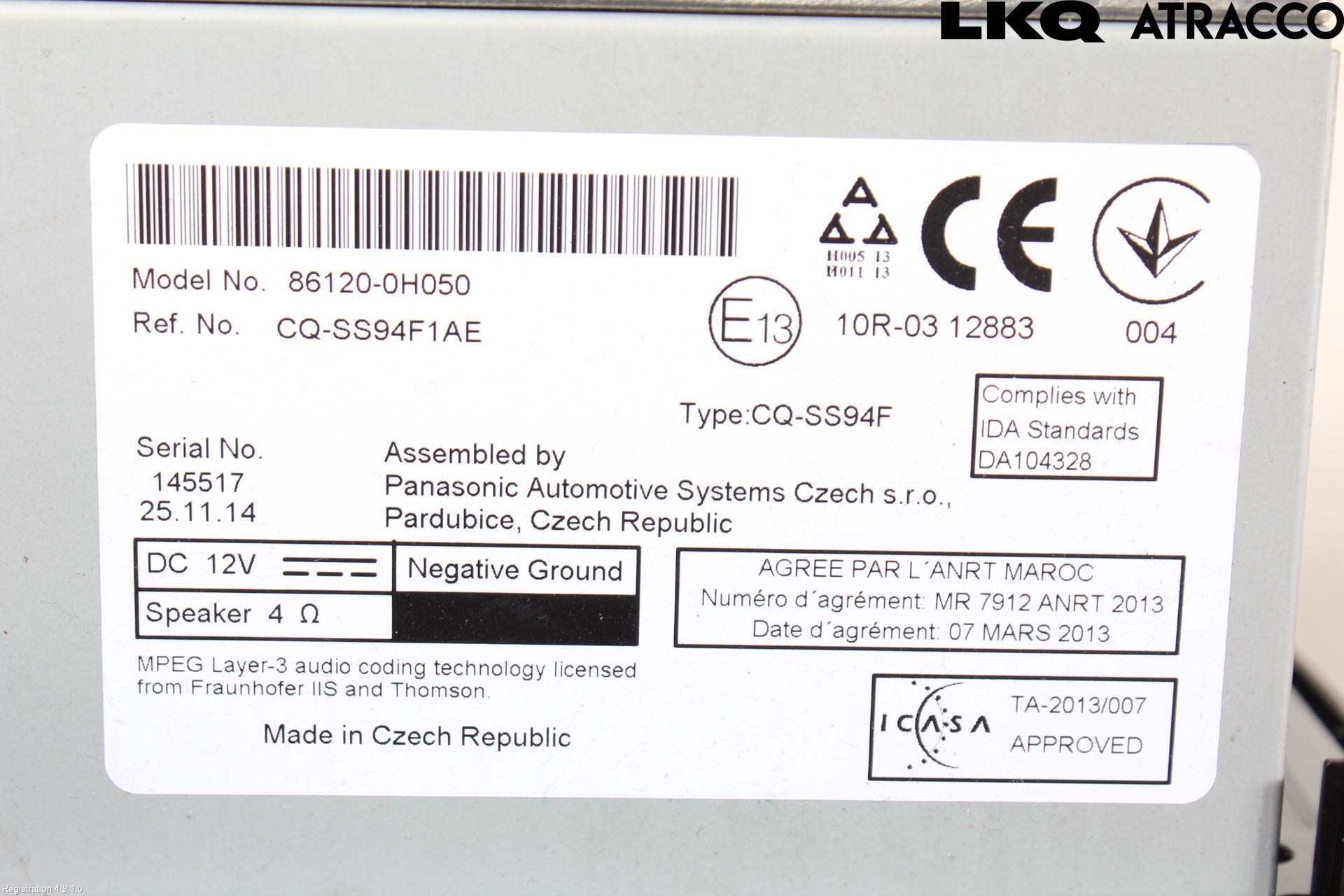 Toyota AYGO 15-21 Stereo Radio Med Cd