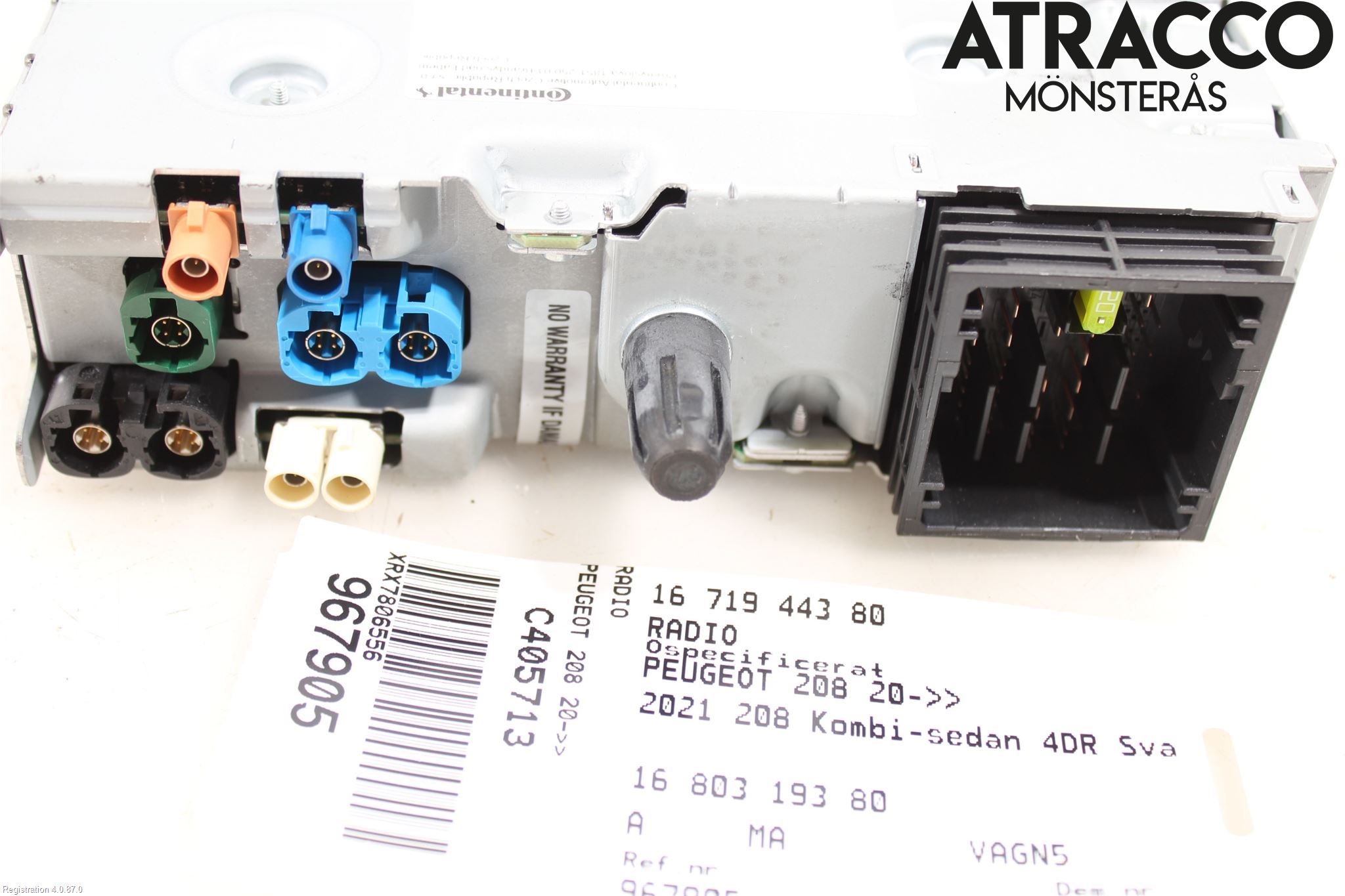 Peugeot 208/E-208 20- Stereo Radio
