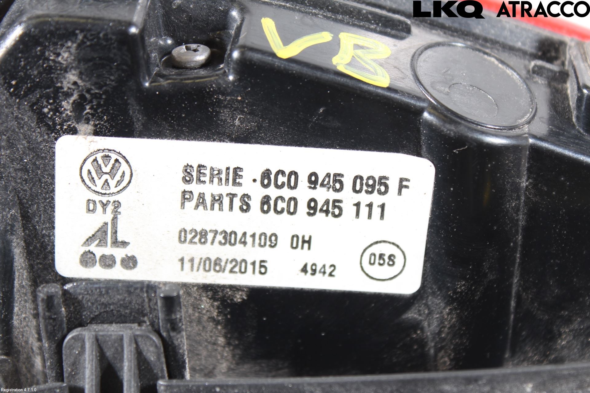 Volkswagen VW POLO 10-17 Baklykt Venstre