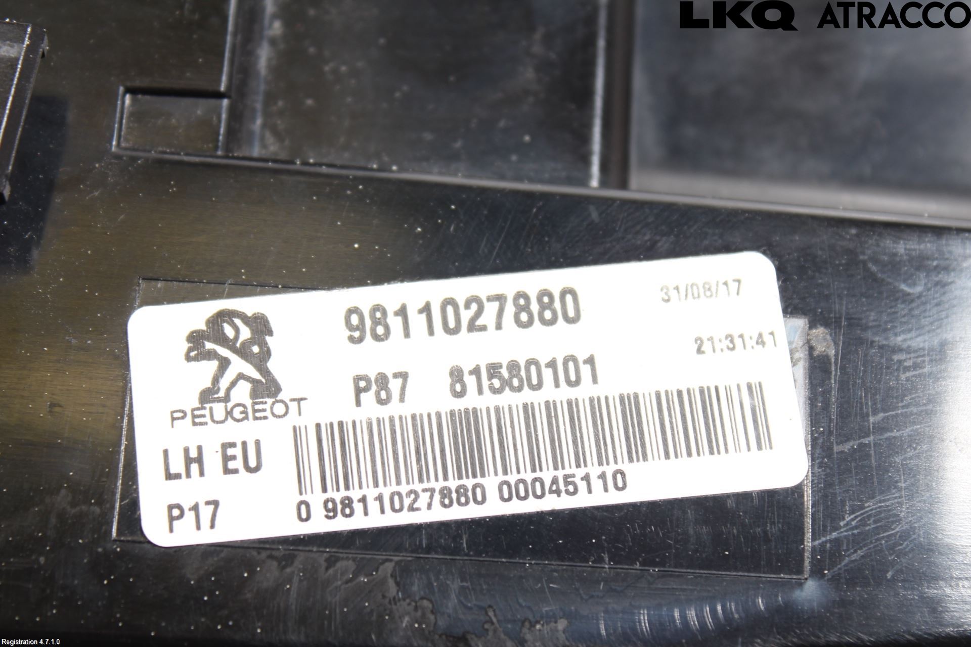 Peugeot 5008 17-24 Baklykt Venstre  På Luke(Indre
