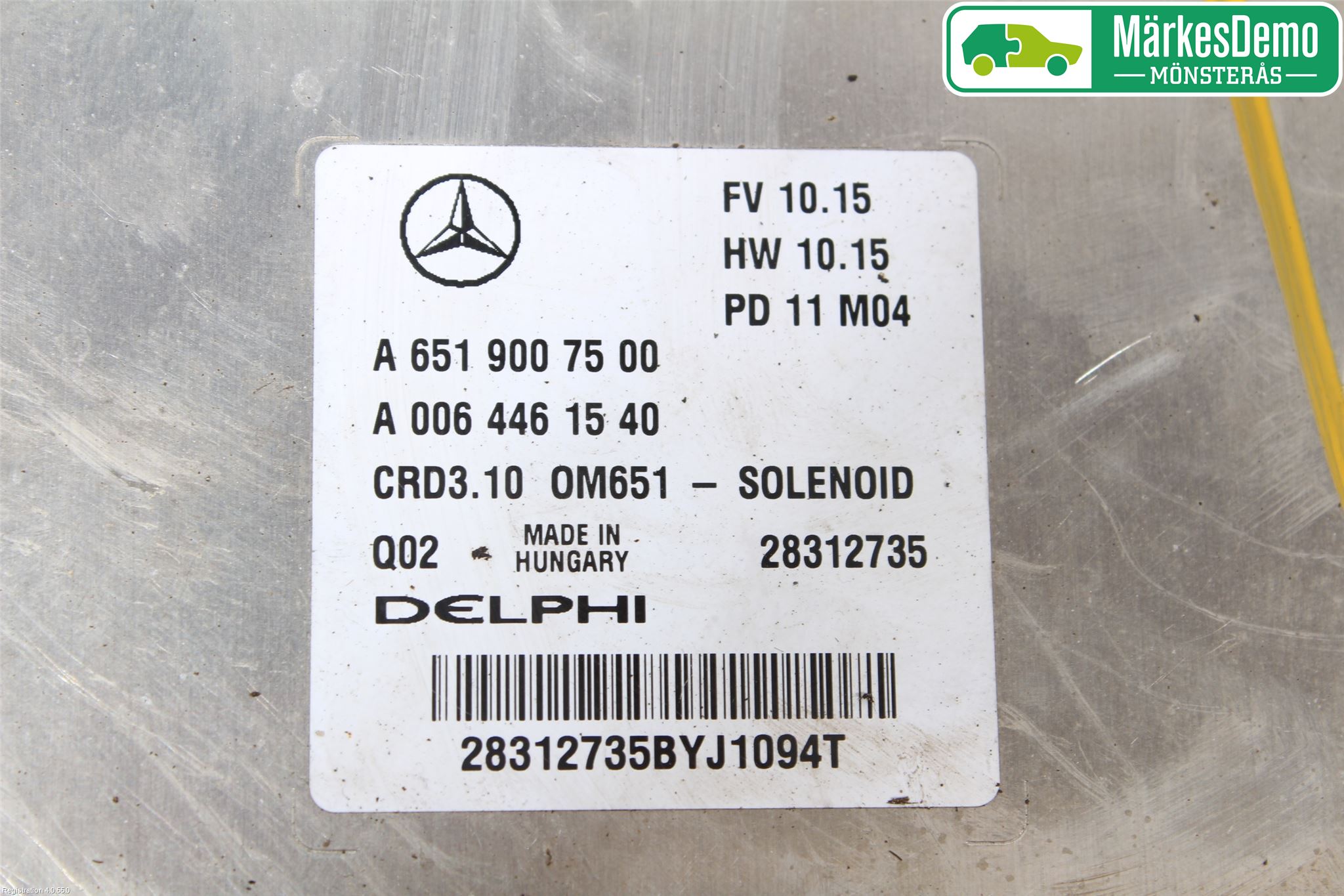 Mercedes-Benz MB C-KLASS (W204) 07-15 Styreenhet Innsprøytning