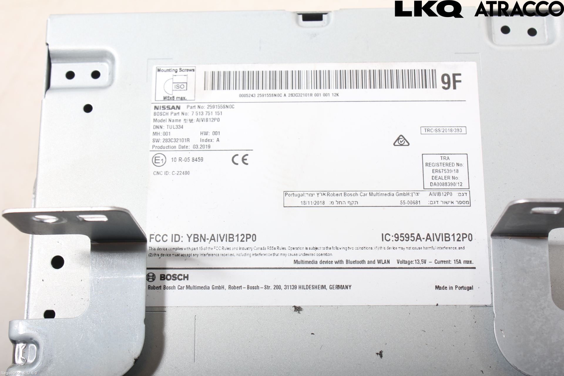 Nissan LEAF 18- Stereo Radio Med Cd
