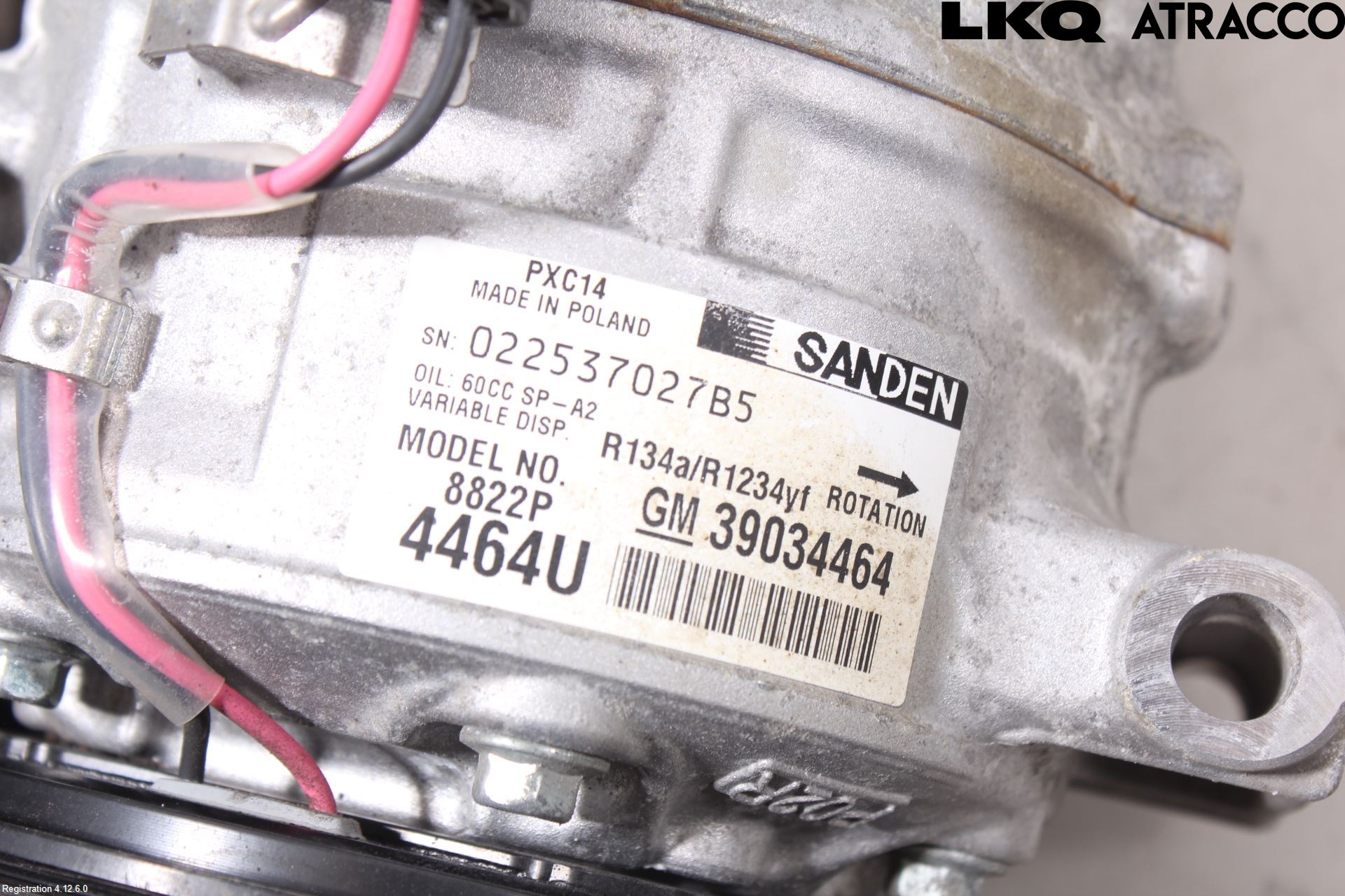 Opel ASTRA K 16-22 Varme Ac Kompressor