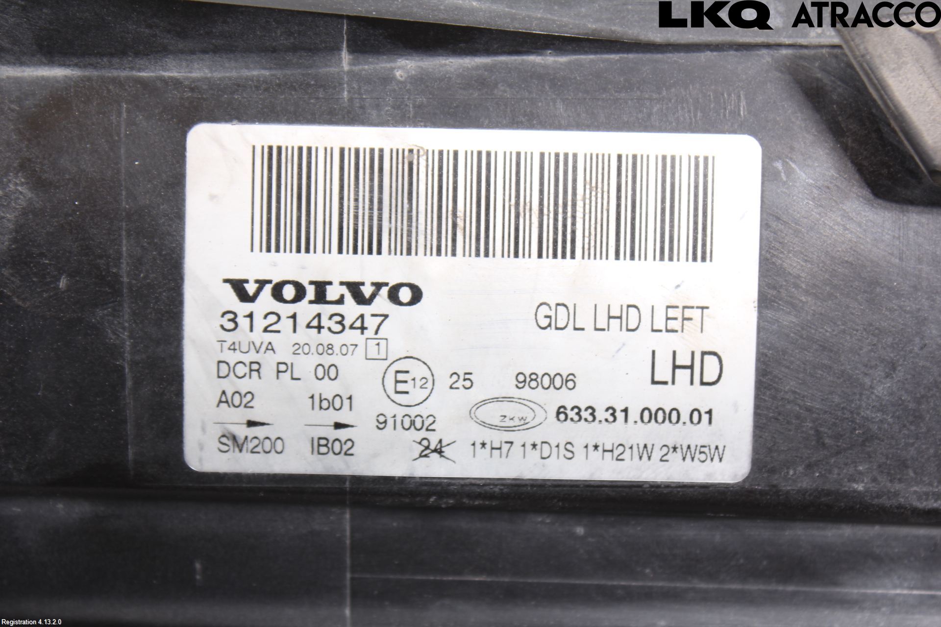 Volvo V70 08-13 Frontlykt Venstre