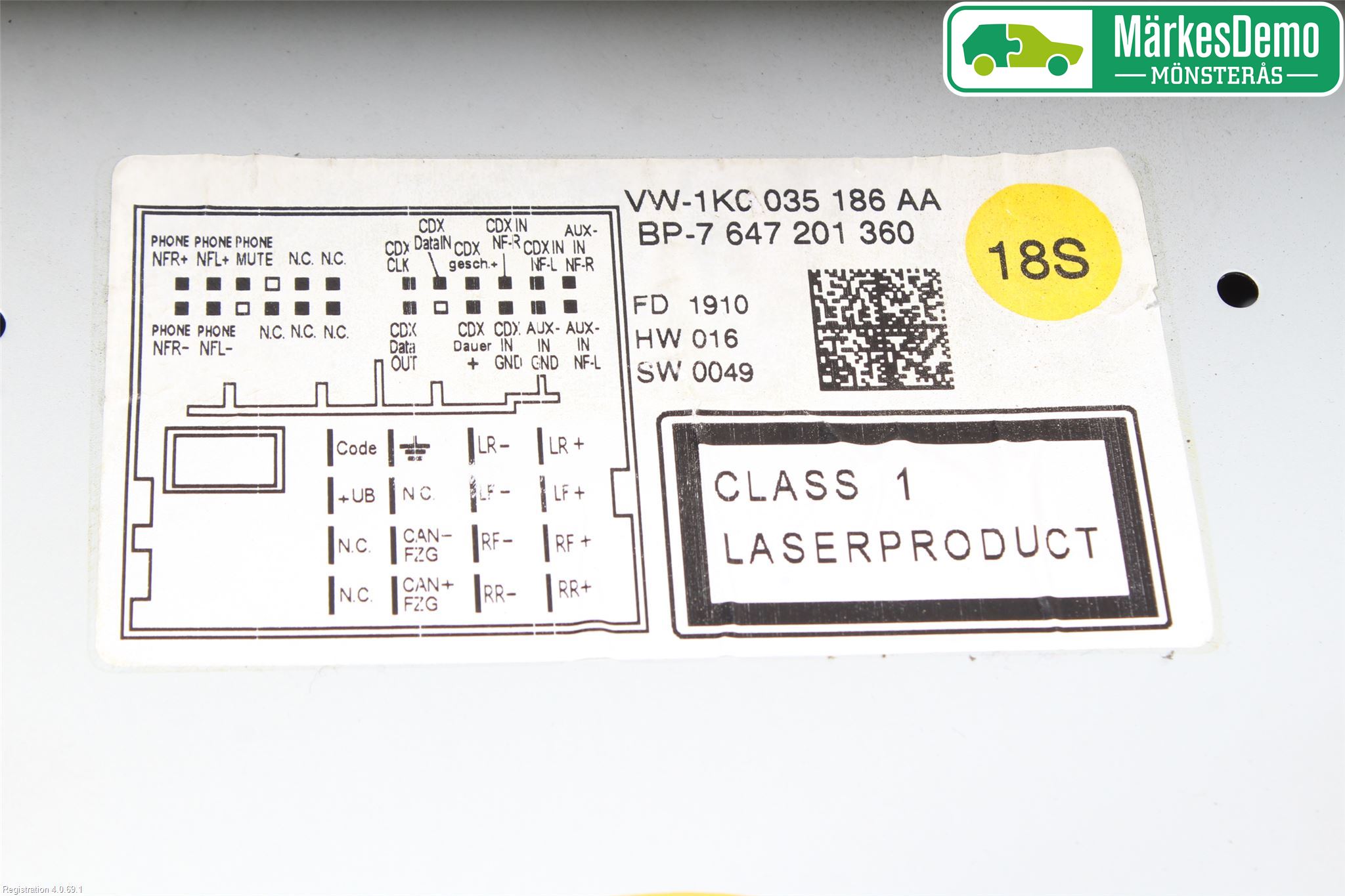 Volkswagen VW GOLF VI 09-13 Stereo Radio