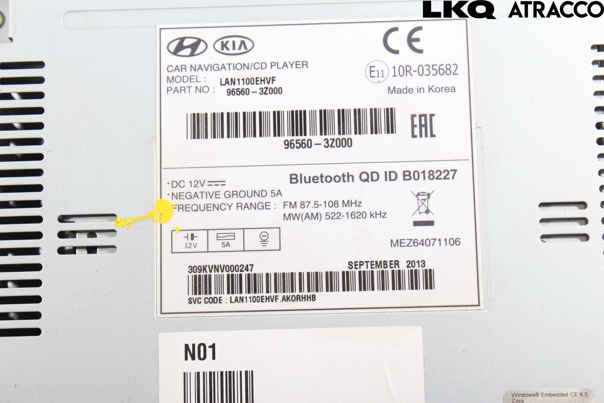 Hyundai i40 08-15 Stereo Radio Med Cd