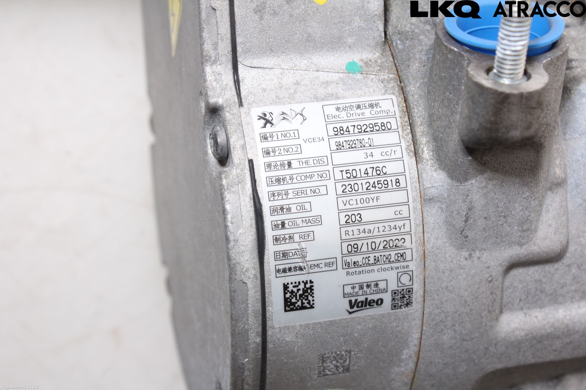 Opel CORSA F, CORSA-E 20- Varme Ac Kompressor