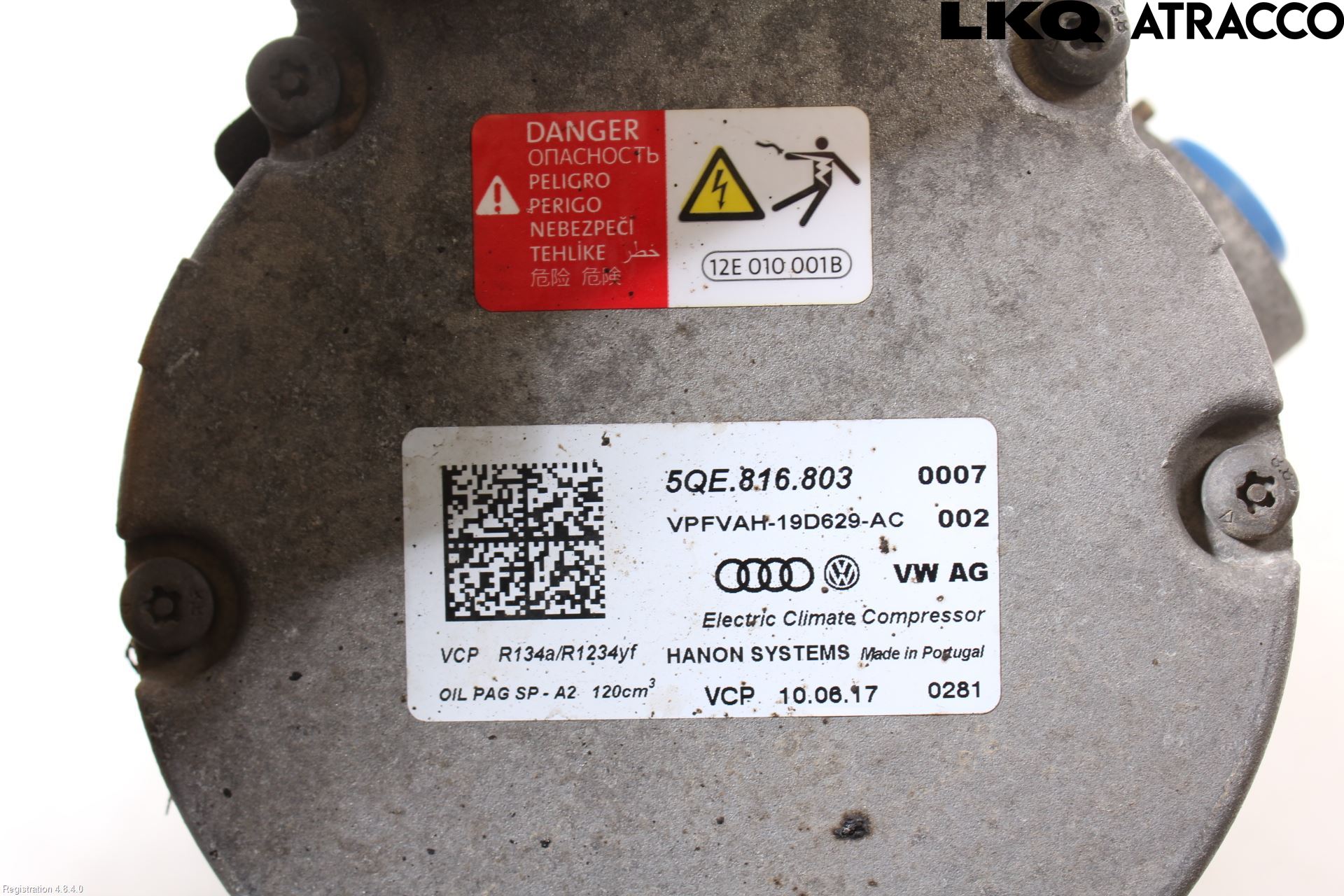 Volkswagen VW GOLF / E-GOLF VII 13-20 Varme Ac Kompressor