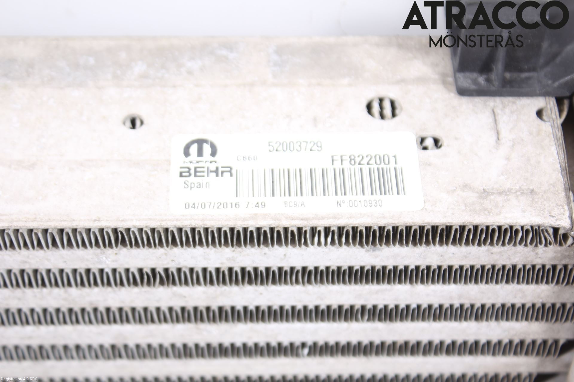 Fiat FIORINO Intercooler Radiator