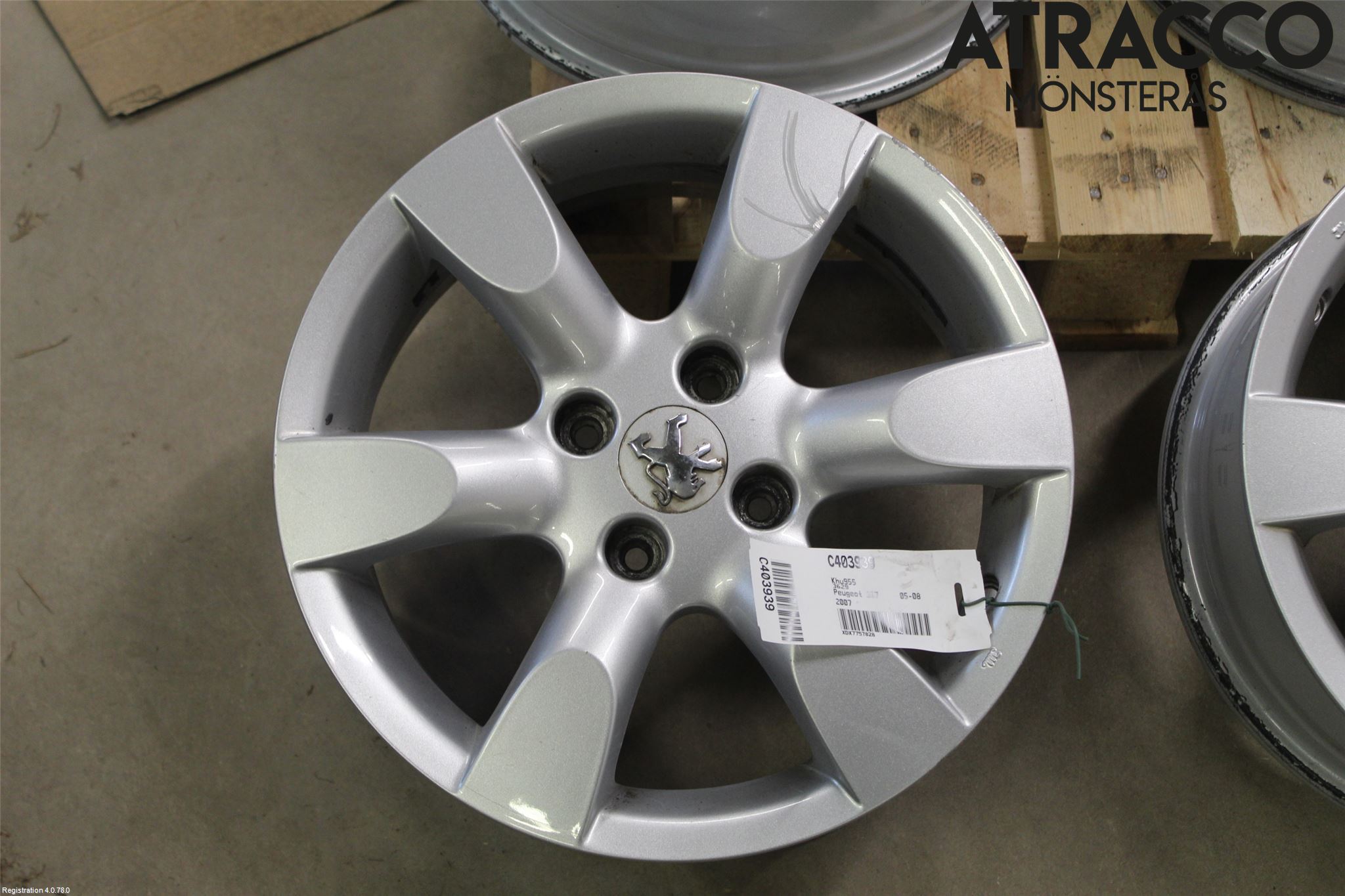 Peugeot 307     05-08 Felg Aluminium Sett 4Stk